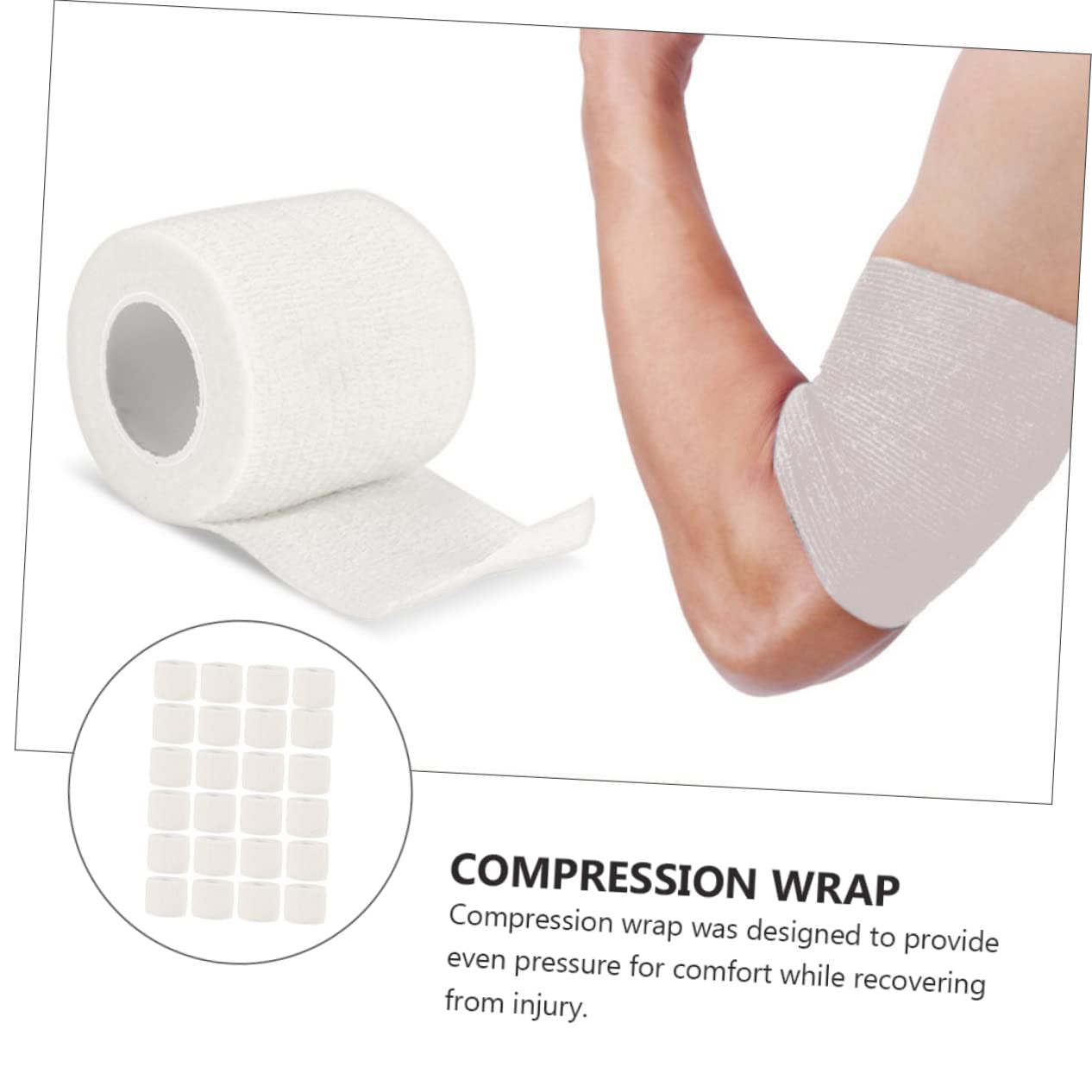 NOLITOY 72 Pcs Tattoo Bandage Wrap - Breathable Athletic Tape for Sports, Tattoo Aftercare & First Aid - Self-Adhesive Handlebar Grip Tape for Bikes, White (Great for Gym, Cycling & Wound Protection)
