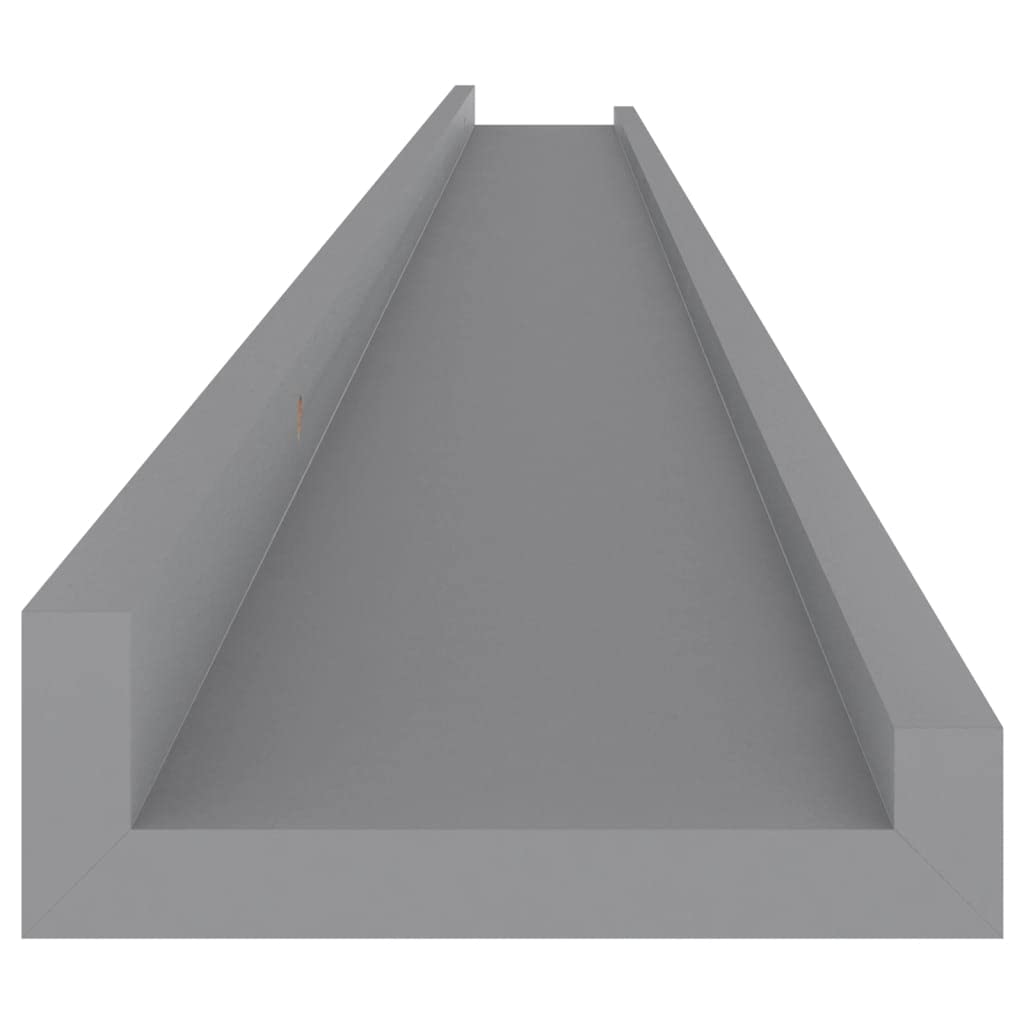 SKM Floating Wall Shelves Set of 4 - Gray Wooden Shelves 45.3