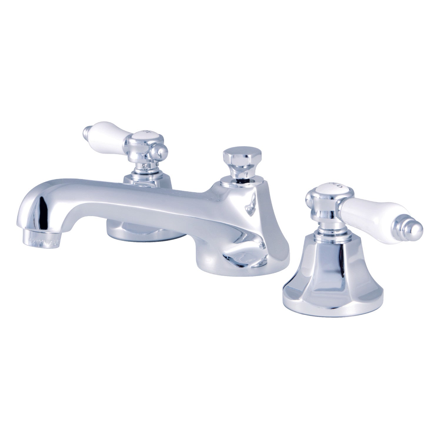 Bel Air KS4461BPL 3-Hole Widespread Bathroom Faucet - Two Handle Deck Mount Sink Faucet with Brass Pop-Up Drain, Polished Chrome Finish - Perfect for Modern Bathroom Vanities and Powder Rooms