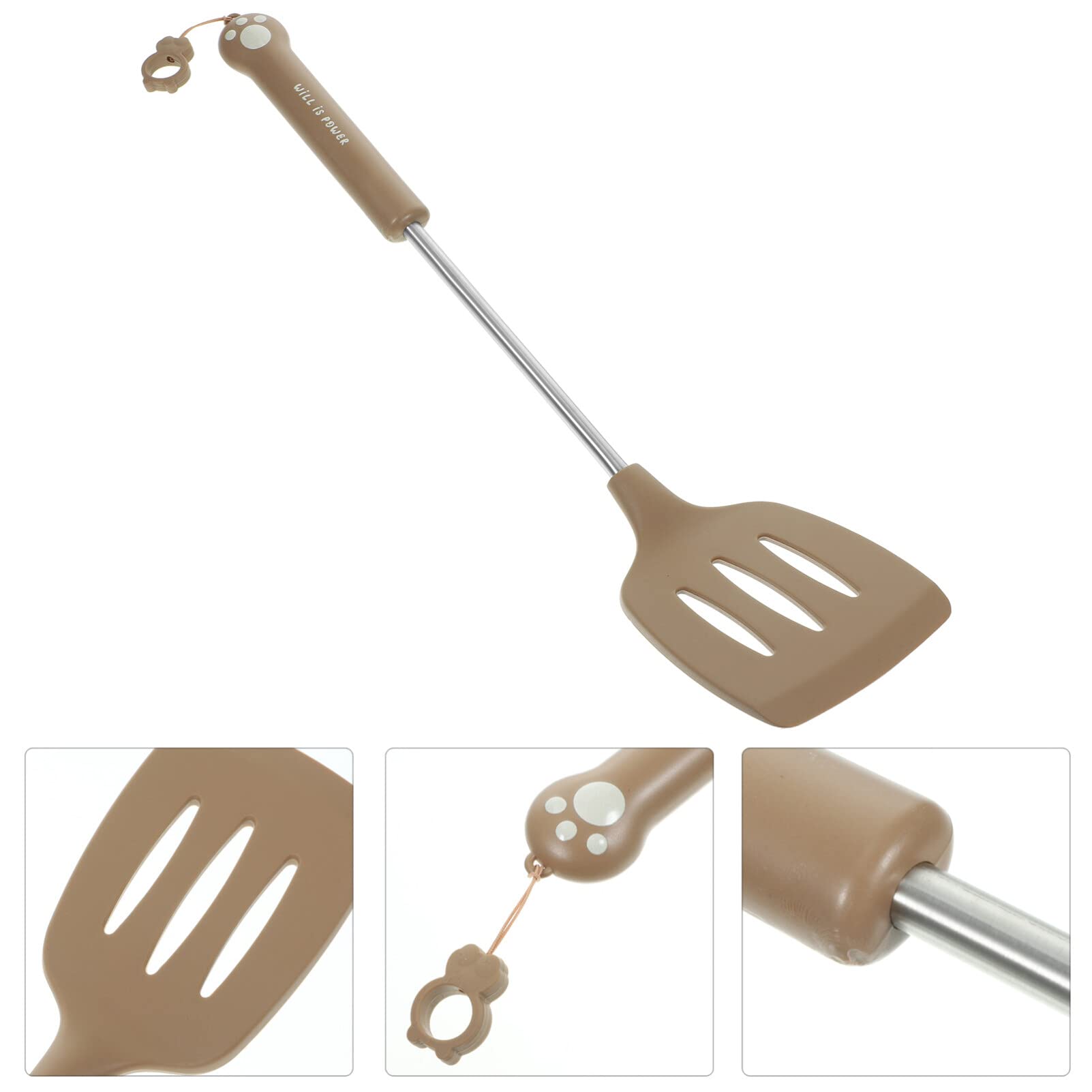 BESTonZON 4-Piece Silicone Kitchen Utensil Set - Heat-Resistant Spatula, Wok Turner, Wide Spoon & Egg Flipper - Non-Slip Grip for Cooking, Baking & Frying - Perfect for Home Chefs & Professional Kitchens
