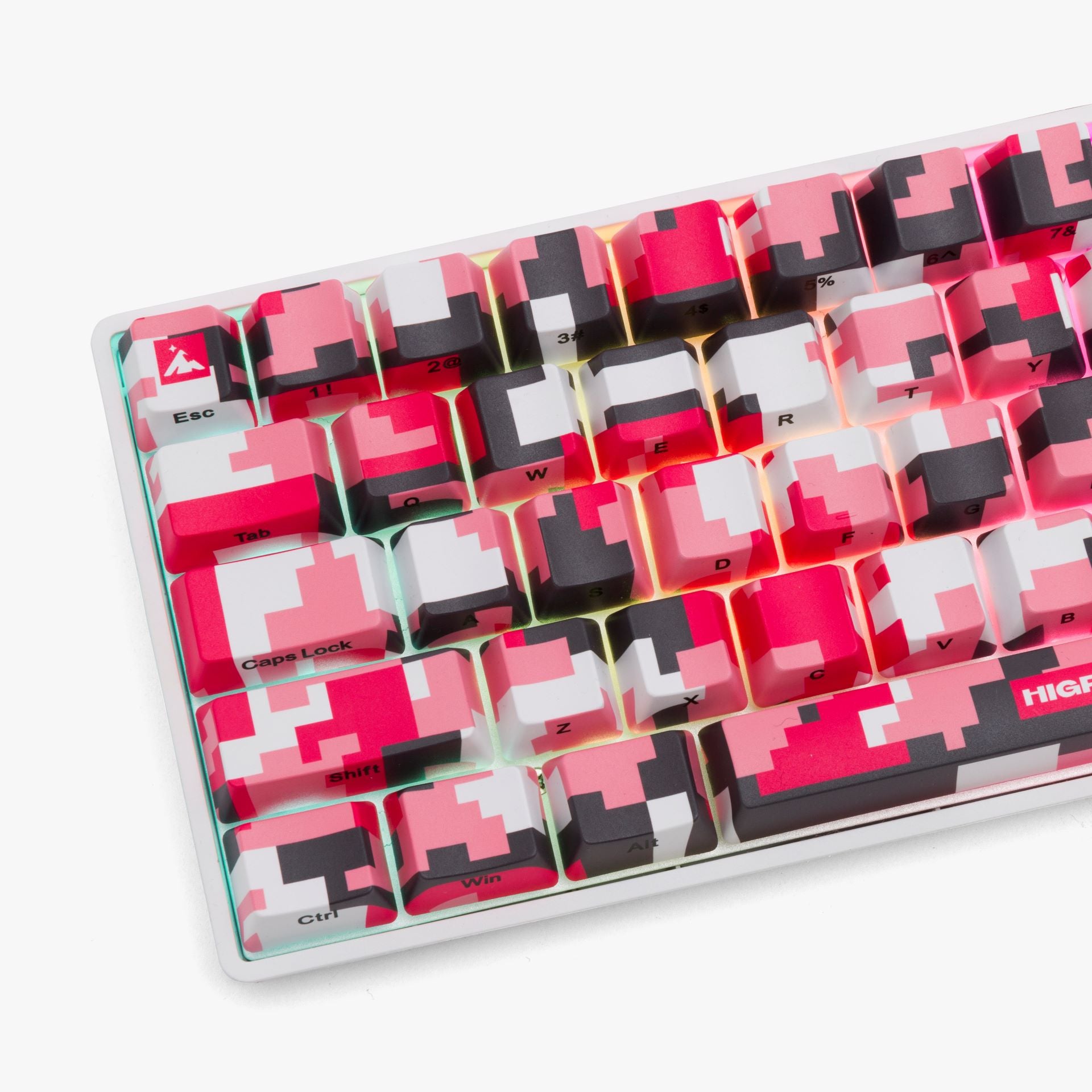 DIGICAMO Basecamp 65 Mechanical Gaming Keyboard - Pink | Compact 65% Layout, RGB Backlit, Wired USB-C | Perfect for Gaming, Office & Typing Enthusiasts