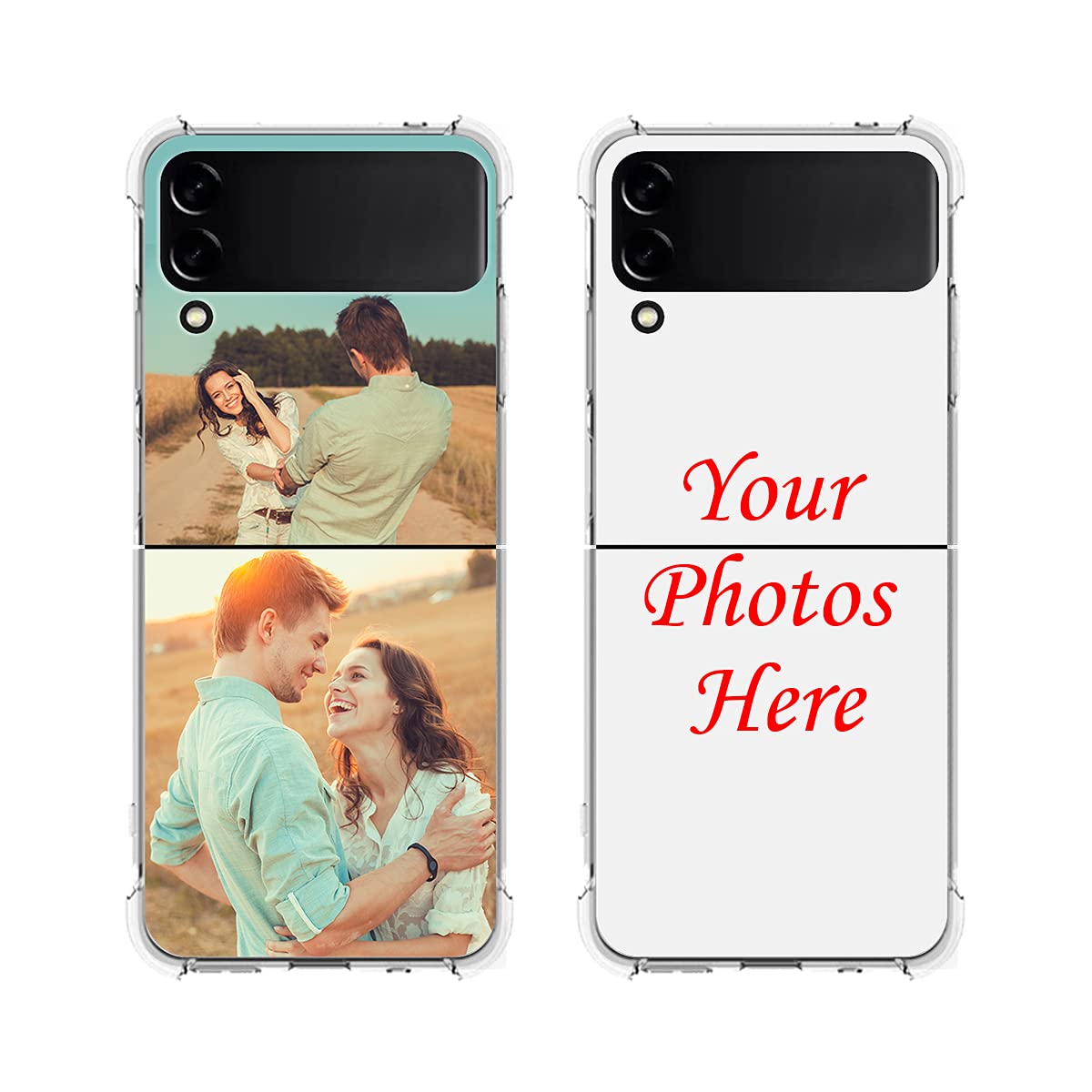 Samsung Galaxy Z Flip 3 Case - Anti-Scratch TPU Protective Cover with Bumper | Customizable Transparent Phone Case | Perfect for Everyday Use, Travel & Photo Protection