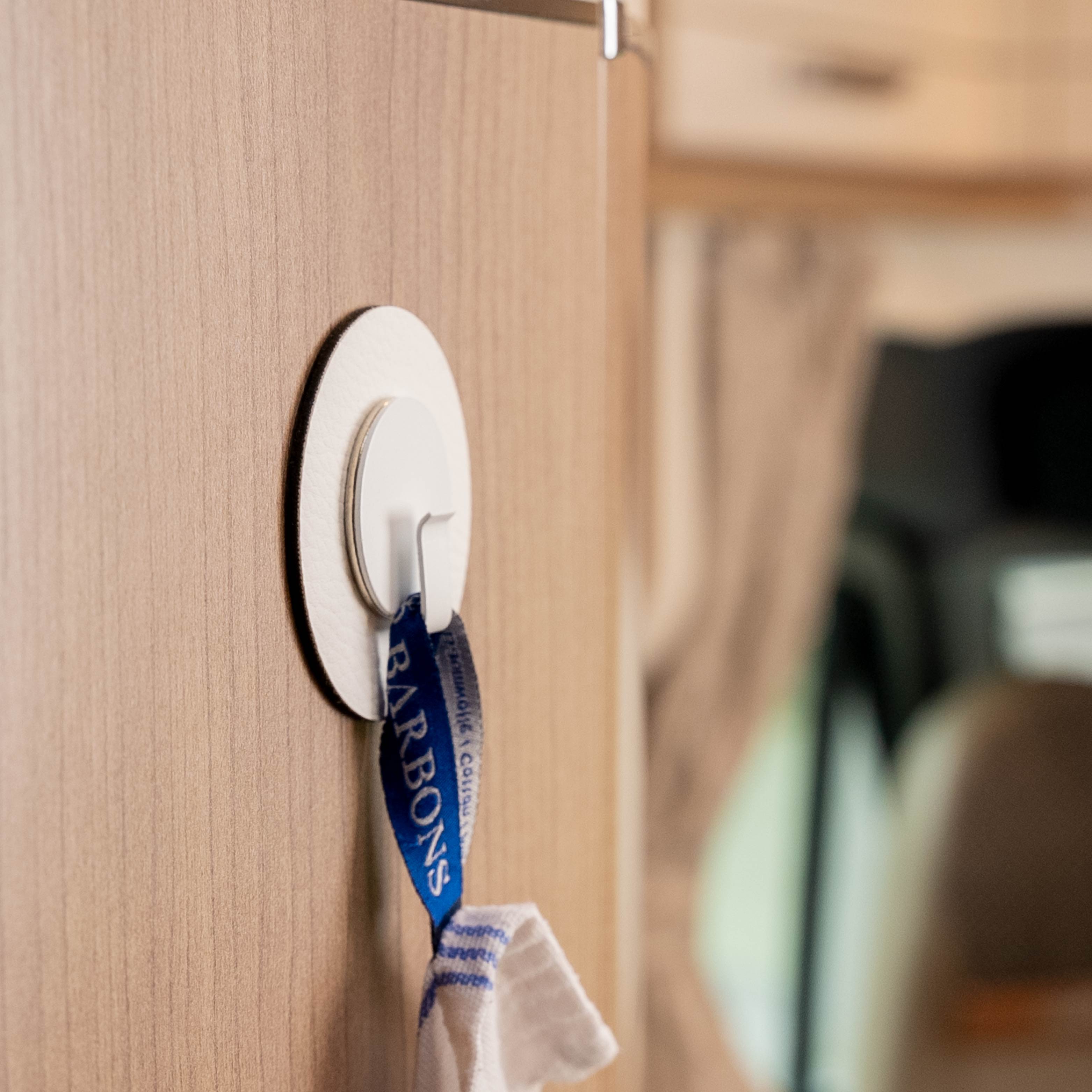 Strong Magnetic Hooks for Hanging - White Clever Bundle - Perfect for Kitchen, Bathroom, Garage & Office Organization