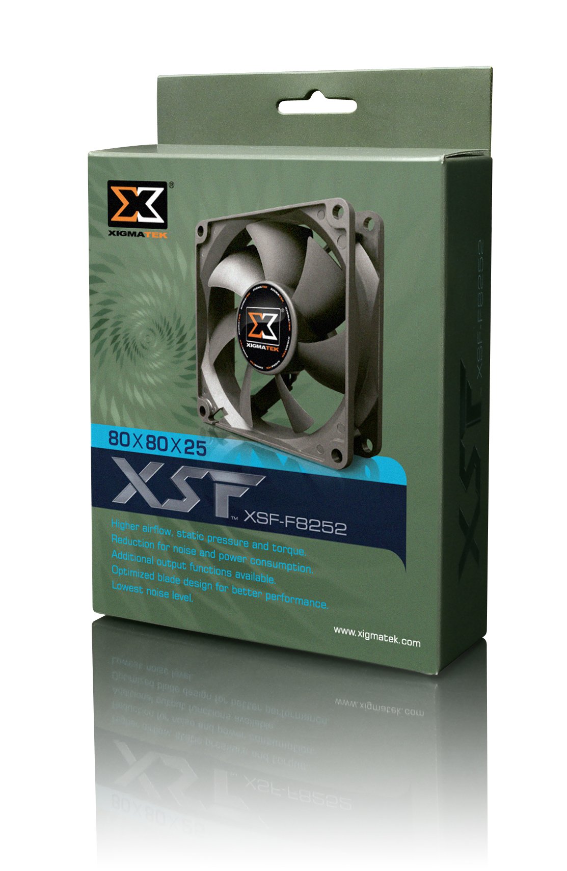 Xigmatek 80MM Black Computer Case Cooling Fan - 3.75 Inches High Performance Air Cooling Fan for PC Desktop - Perfect for Gaming Rigs, Workstations & Home Office Computers