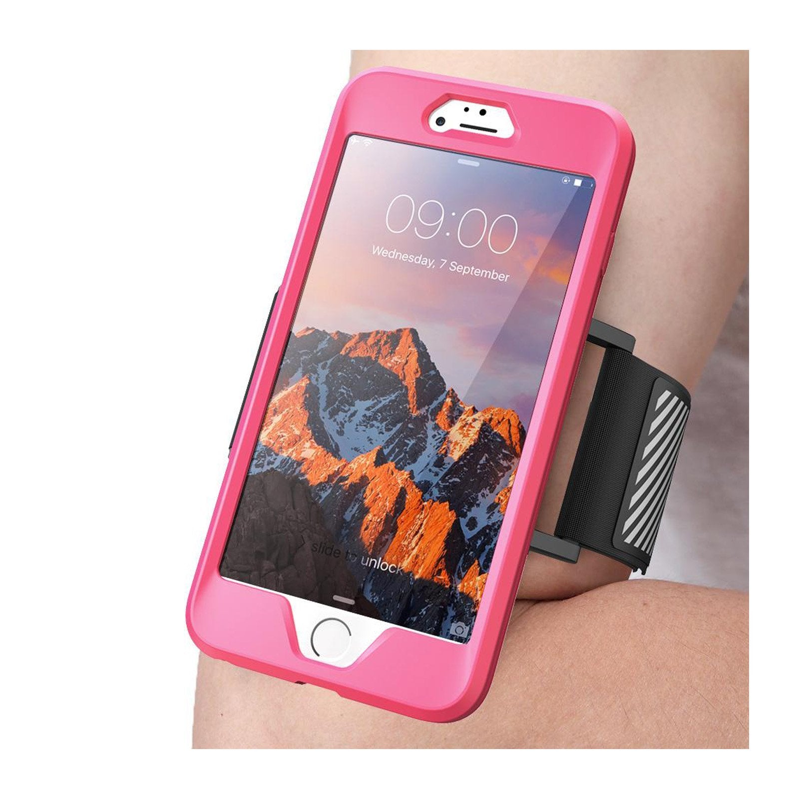 iPhone 7 Plus / 8 Plus Running Armband Case - Pink Sports Waistband for Jogging, Gym & Outdoor Activities