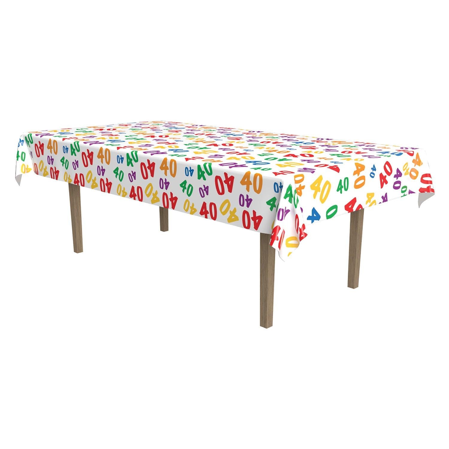 12 Pack Beistle 40th Birthday Party Table Covers - Premium Decorative Tablecloths for Anniversary Celebrations, Family Gatherings & Special Events