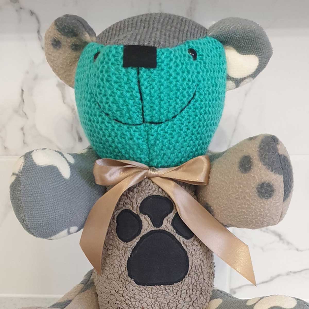 Custom Pet Blankets & Clothing - Memory Bear Keepsake for Dogs & Cats | Perfect for Pet Loss Memorial, Gifts & Home Decor
