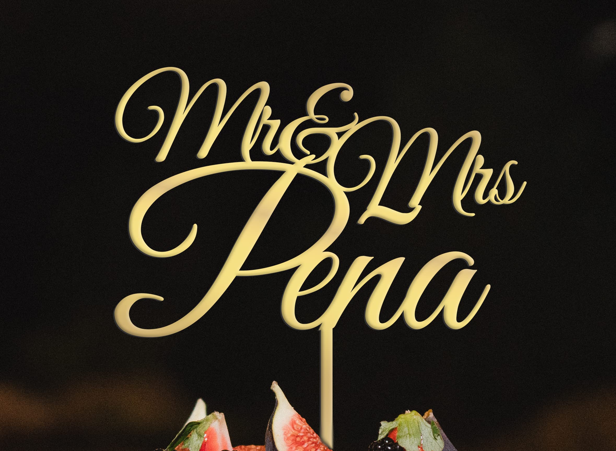 Personalized Rustic Wedding Cake Topper - Custom Mr & Mrs Anniversary Cake Decor - Unique Handmade Cake Topper for Weddings, Anniversaries & Special Celebrations