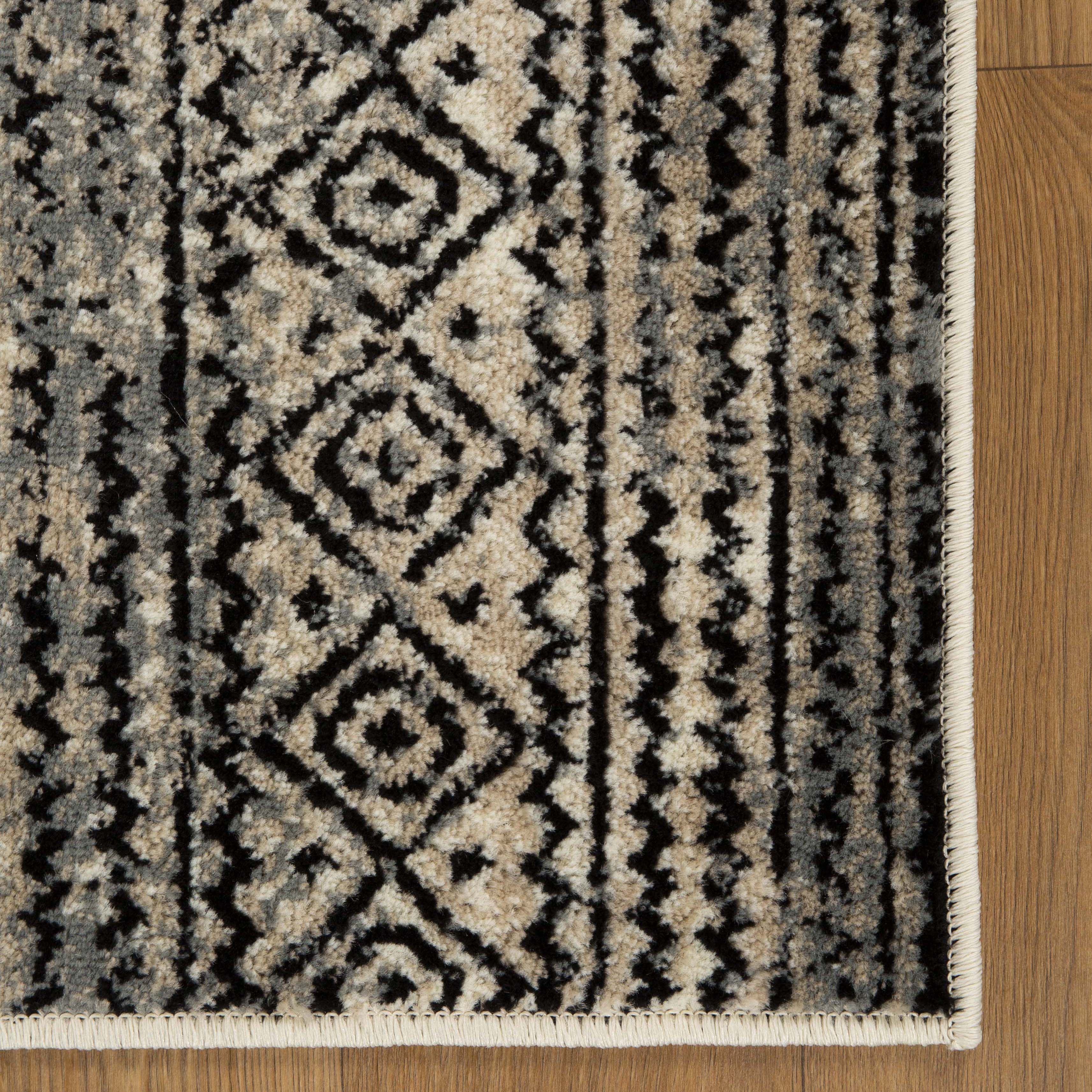Navajo Aztec Pattern Indoor Area Rug - Southwestern Boho Tribal Design Non-Slip Living Room Carpet - Perfect for Bedroom, Dorm & Home Decor
