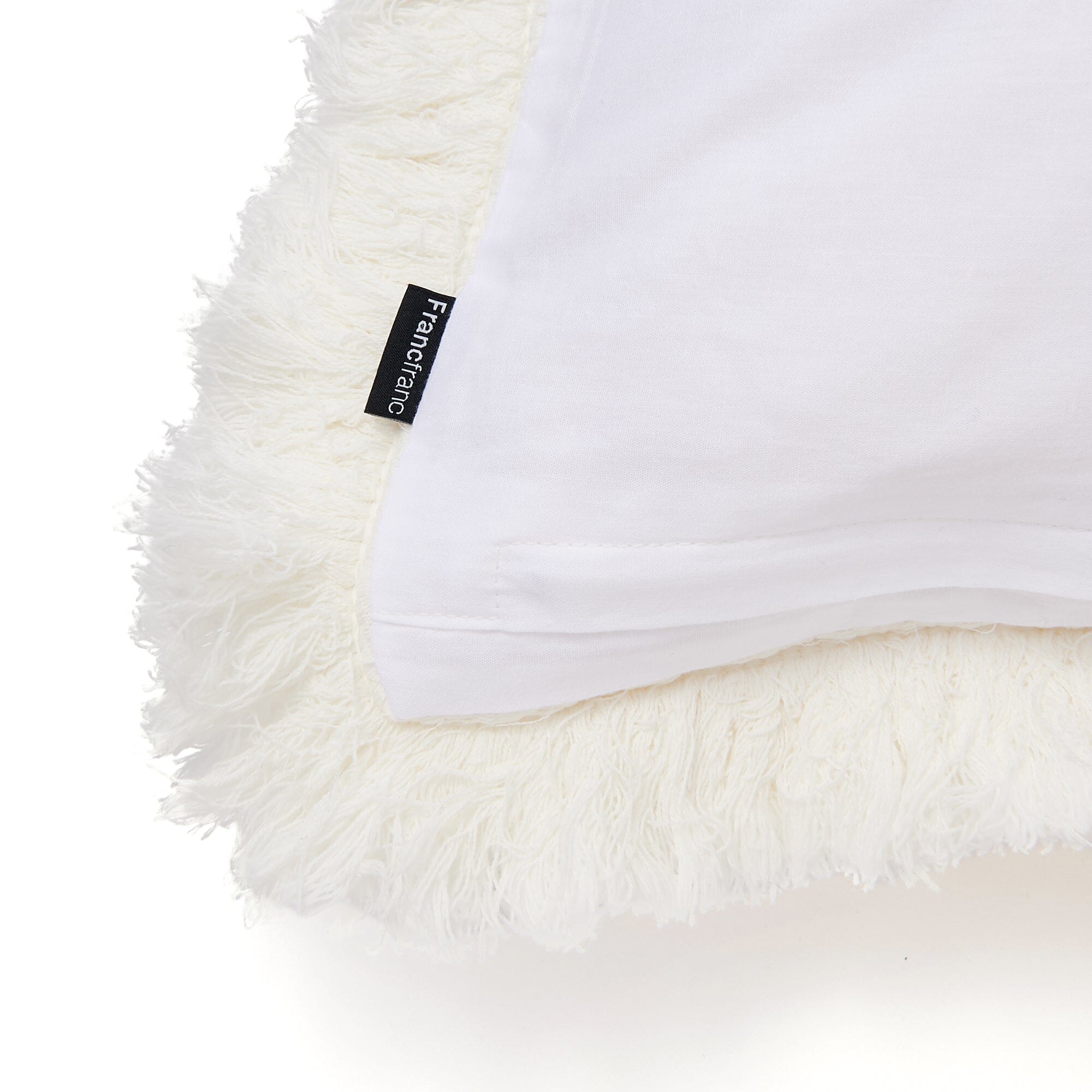 Premium Diamond Fringe Cushion Cover 600x600mm - Soft White Luxury Throw Pillow Case for Sofa, Bed & Home Decor - Perfect for Living Room, Bedroom & Cozy Spaces