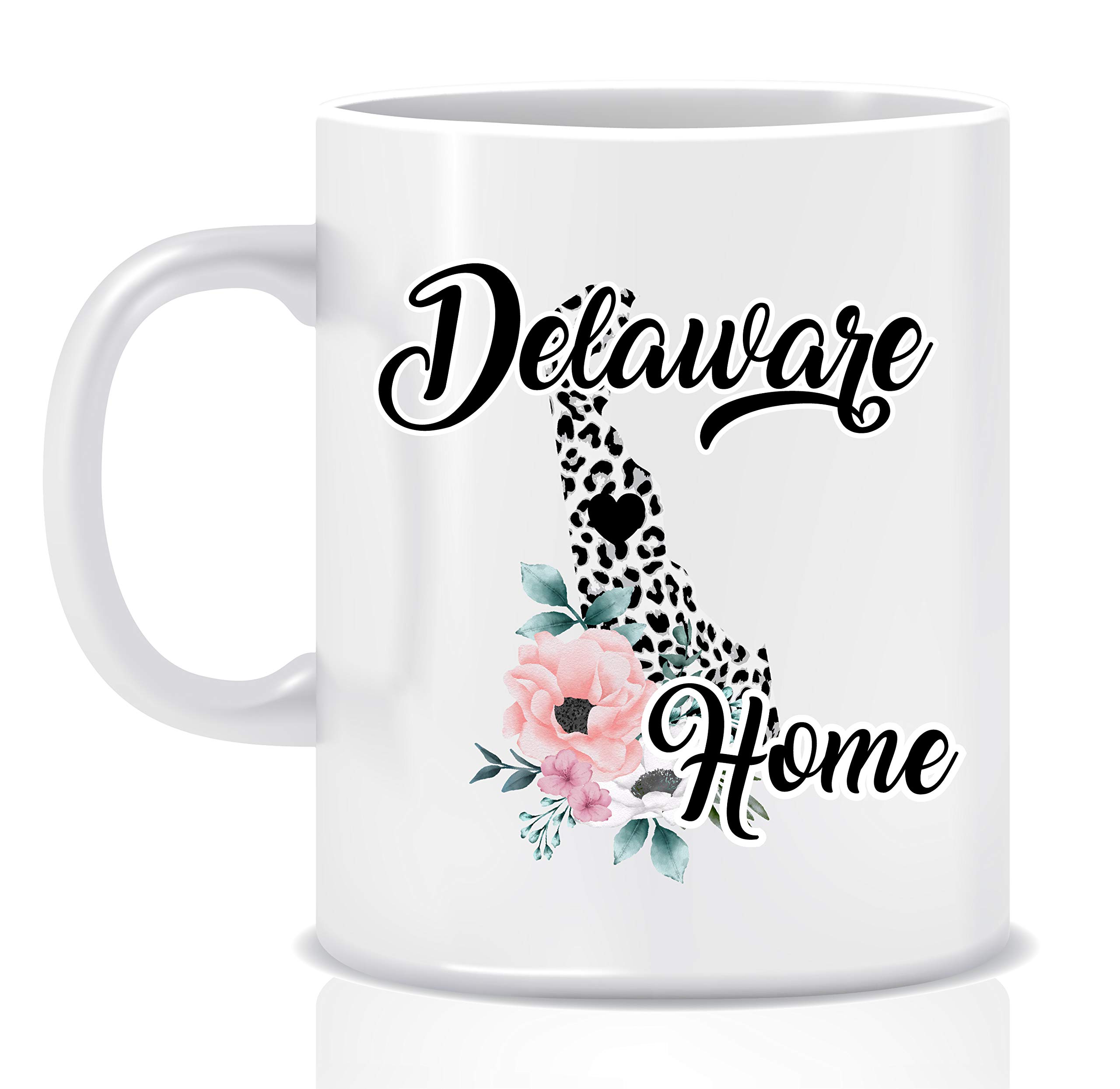 11oz Delaware State Ceramic Coffee Mug - Double-Sided Design, Dishwasher & Microwave Safe - Perfect Gift for Coffee Lovers, Office Use & Home Decor