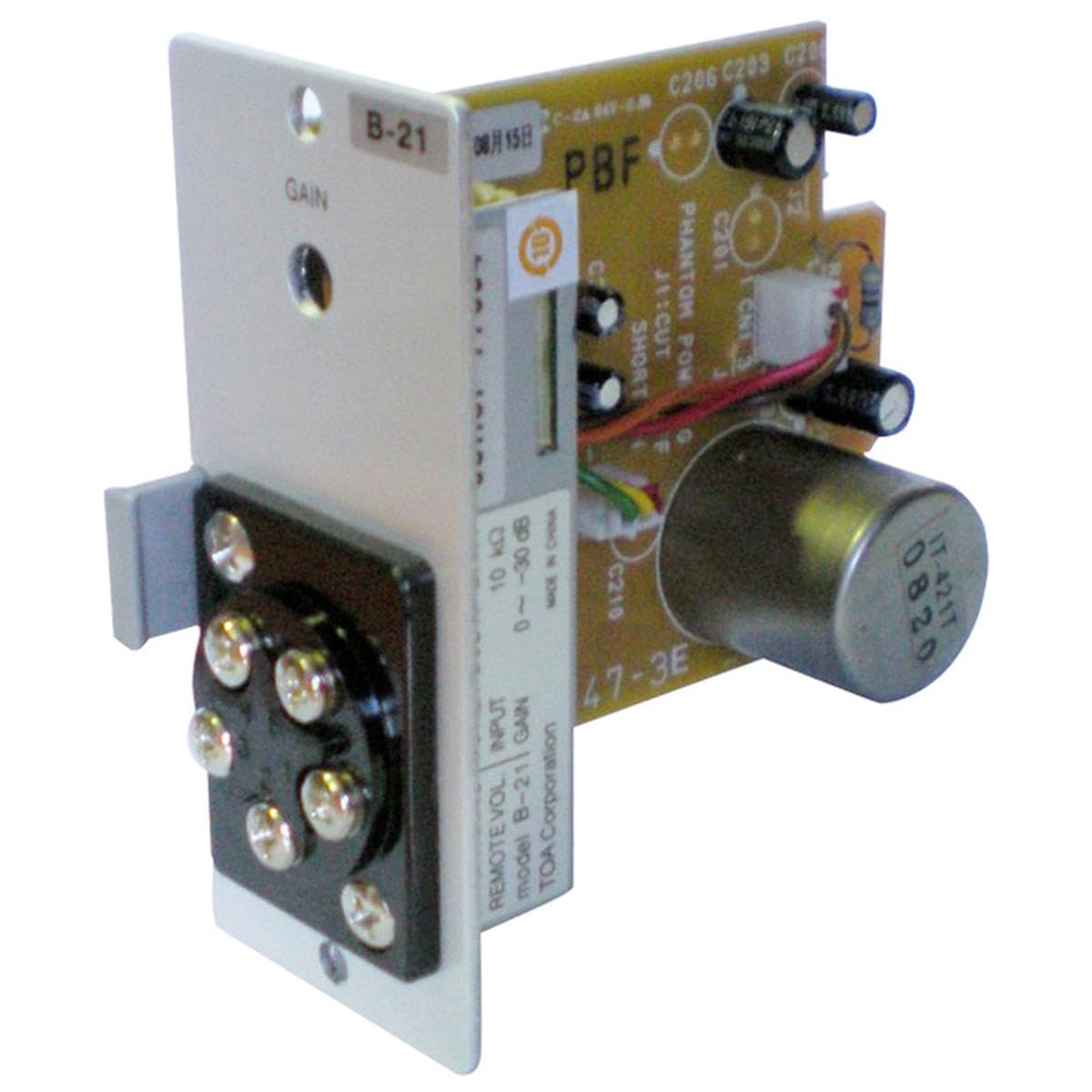 TOA B-21S Balanced Line Level Input Module with Remote Volume Control - Compatible with 900 Series Amplifiers | Professional Audio Equipment for Commercial PA Systems, Conference Rooms & Music Studios