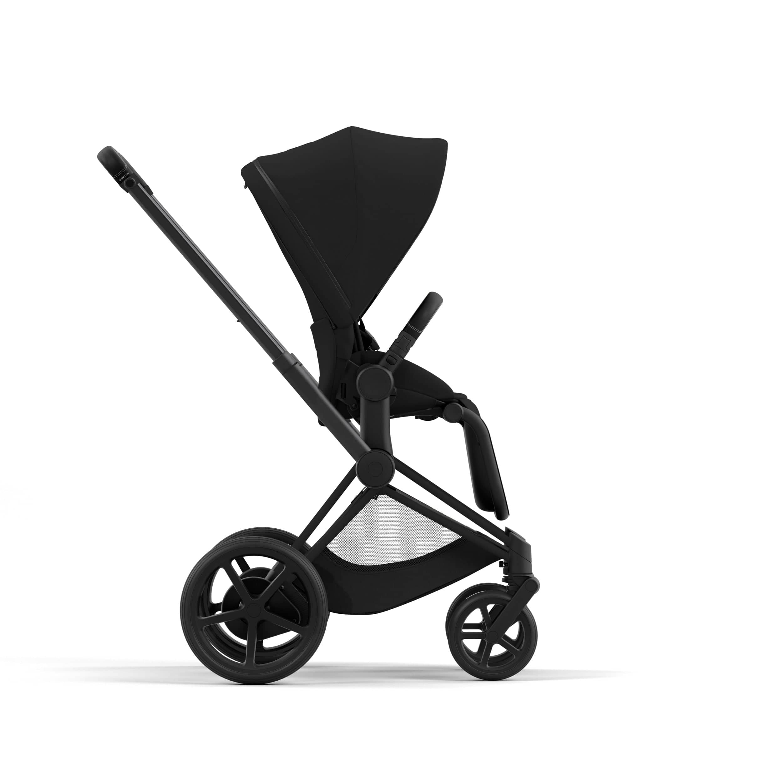 Cybex ePriam 2 Complete Stroller - Matte Black/Black | Premium Baby Stroller with Adjustable Seat & Shock Absorption | Perfect for City Walks, Travel & Everyday Use
