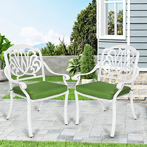 2 Floral Chairs With Cushions(white)