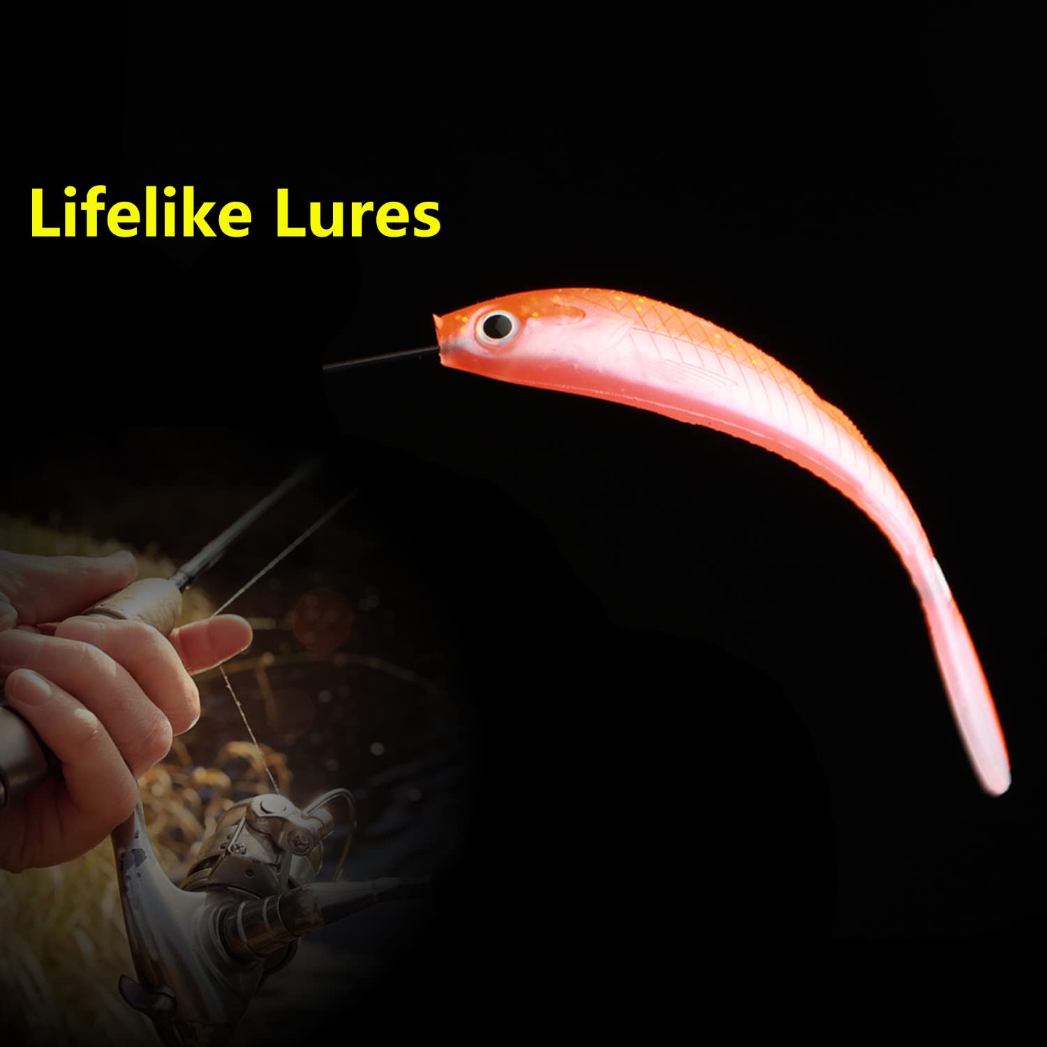 **5Pcs Soft Bionic Fishing Lures - Slow Sinking Bass Lures with Realistic Loach Design for Saltwater & Freshwater Fishing - Perfect for Bass, Trout, and Walleye**    *(Use Case: Ideal for both professional and recreational anglers targeting bass, trout, or walleye in lakes, rivers, and coastal waters.)*