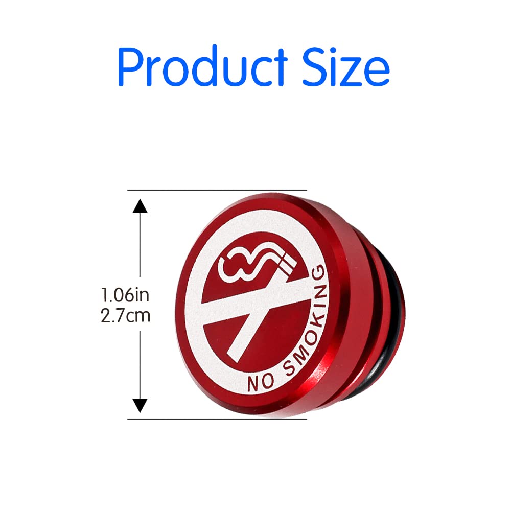 12V Aluminum Dustproof Car Lighter Plug with Nitrous Button - Anodized Red Replacement Accessory for Vehicle Decoration | Perfect for Car Enthusiasts & Custom Rides (No Smoking Design)
