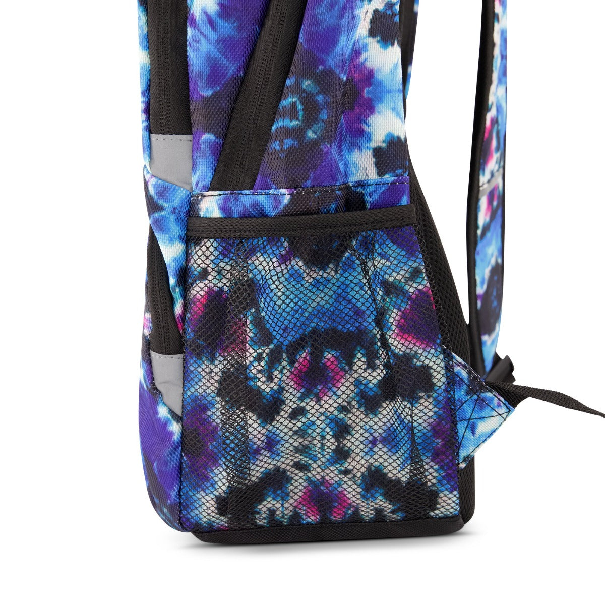 Stylish Blue Purple Tie Dye Terrace Laptop Backpack for College, Work & Travel - Waterproof 15.6 Inch Laptop Bag with USB Charging Port