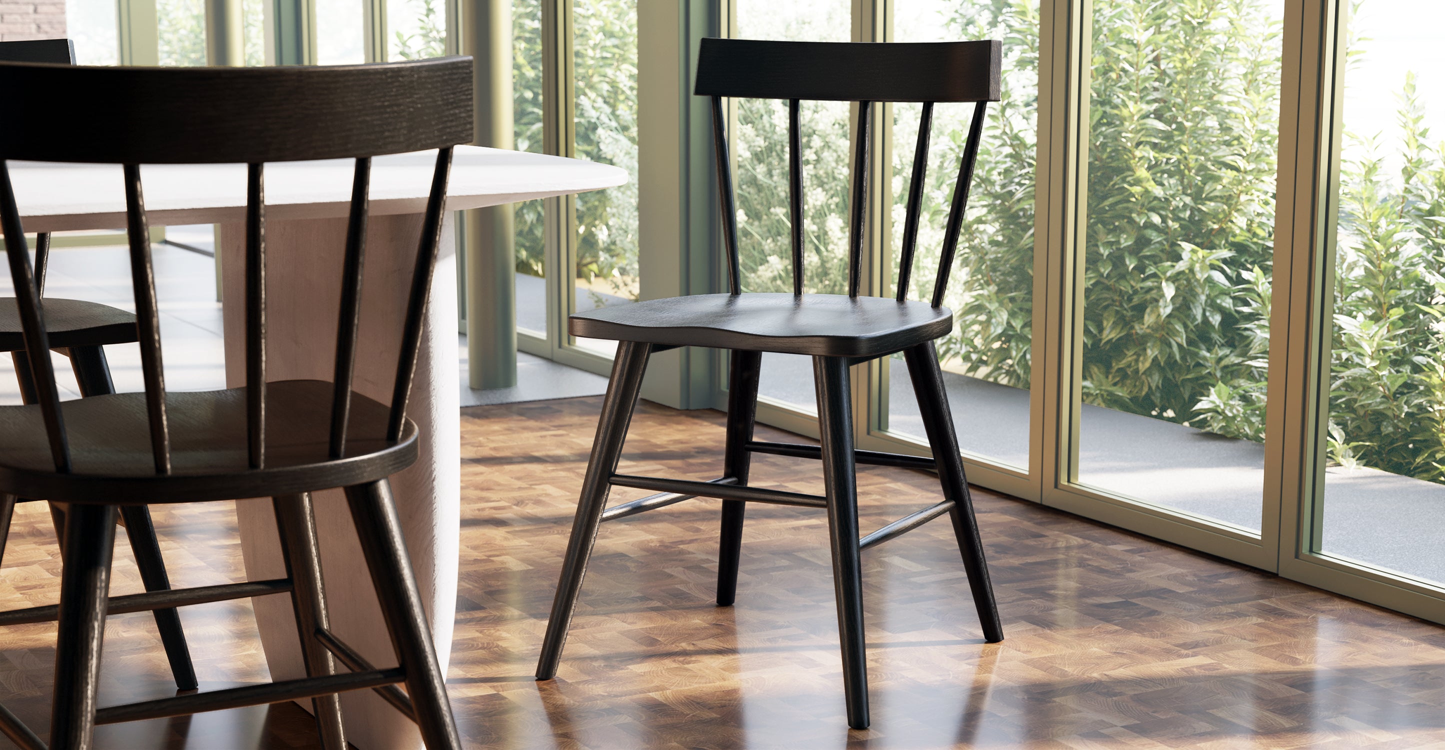 Hava Dining Chair 2.0 - Modern Wooden Dining Chairs Set of 2, Mid Century Style Kitchen Chairs with Cushion, Sturdy & Comfortable for Dining Room, Kitchen, Breakfast Nook, and Home Decor