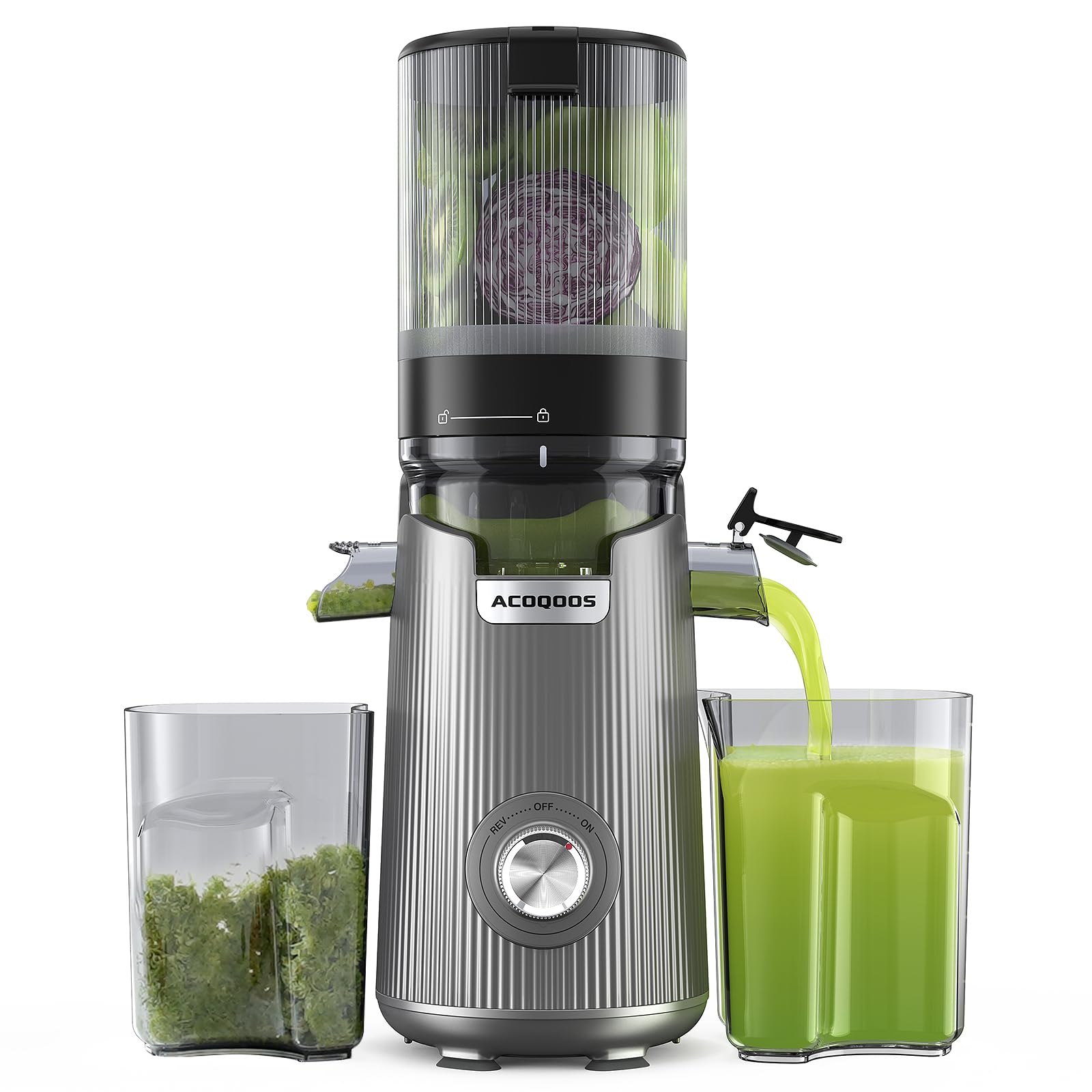 ACOQOOS Slow Masticating Juicer for Fruits & Vegetables - 5.3