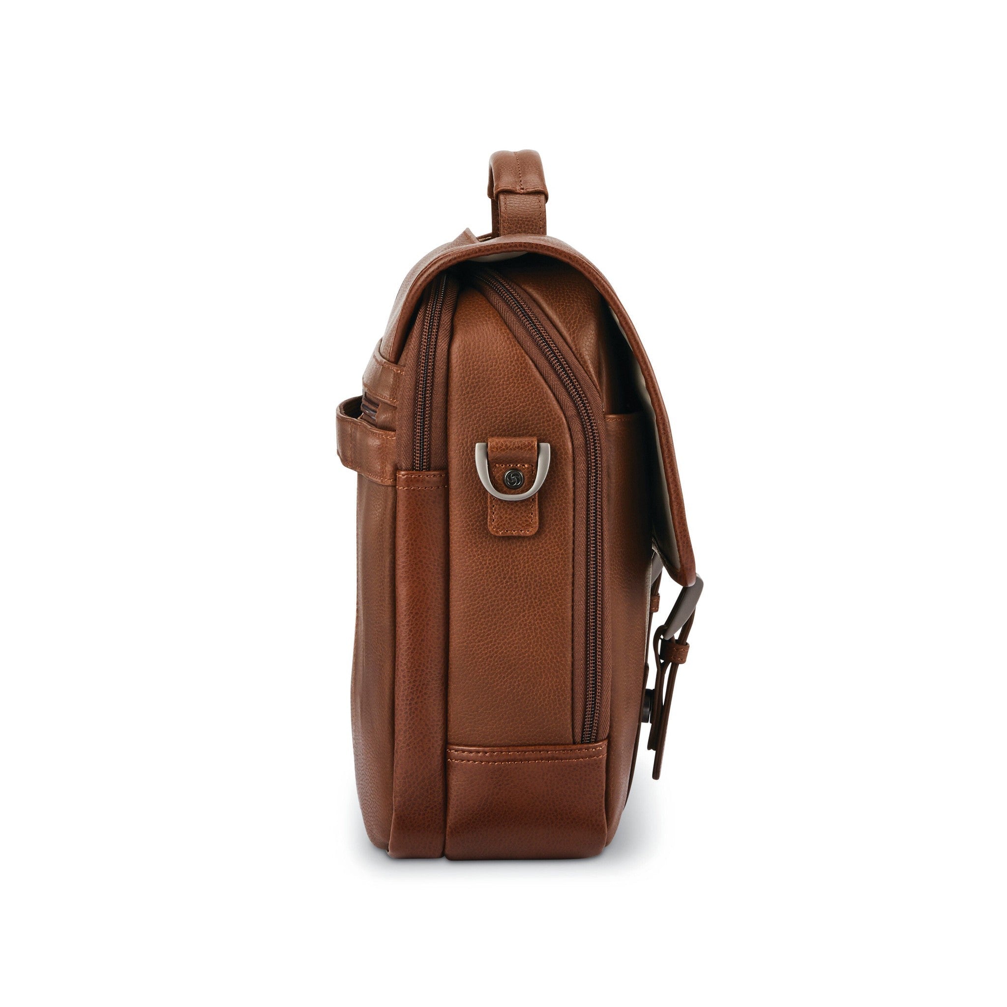 Samsonite Classic Leather Flapover Business Briefcase - Durable & Stylish Laptop Bag for Men & Women - Perfect for Office, Travel & Commuting