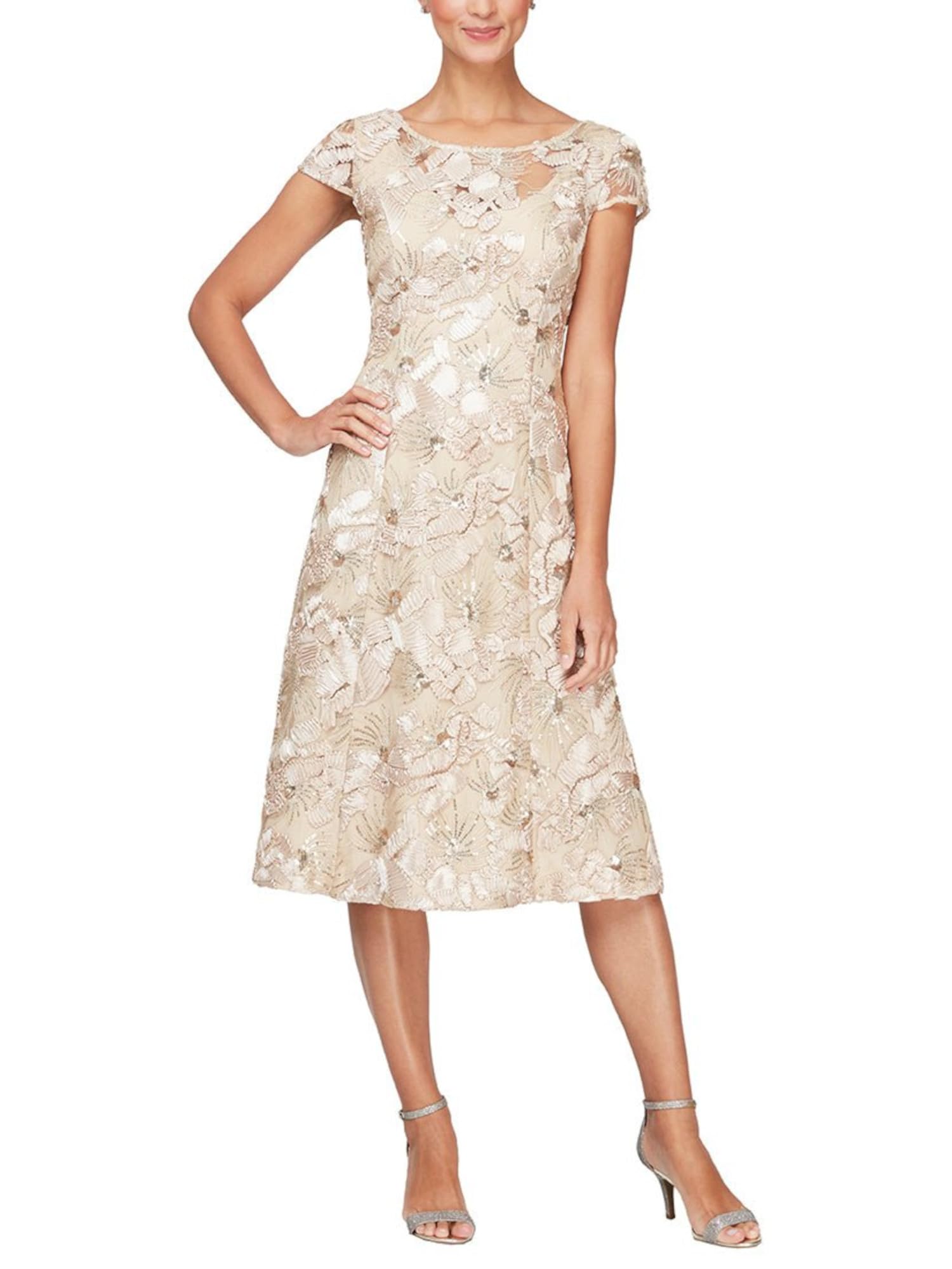 Alex Evenings Women's Short Embroidered Cocktail Dresses - Elegant Party & Evening Wear for Special Occasions