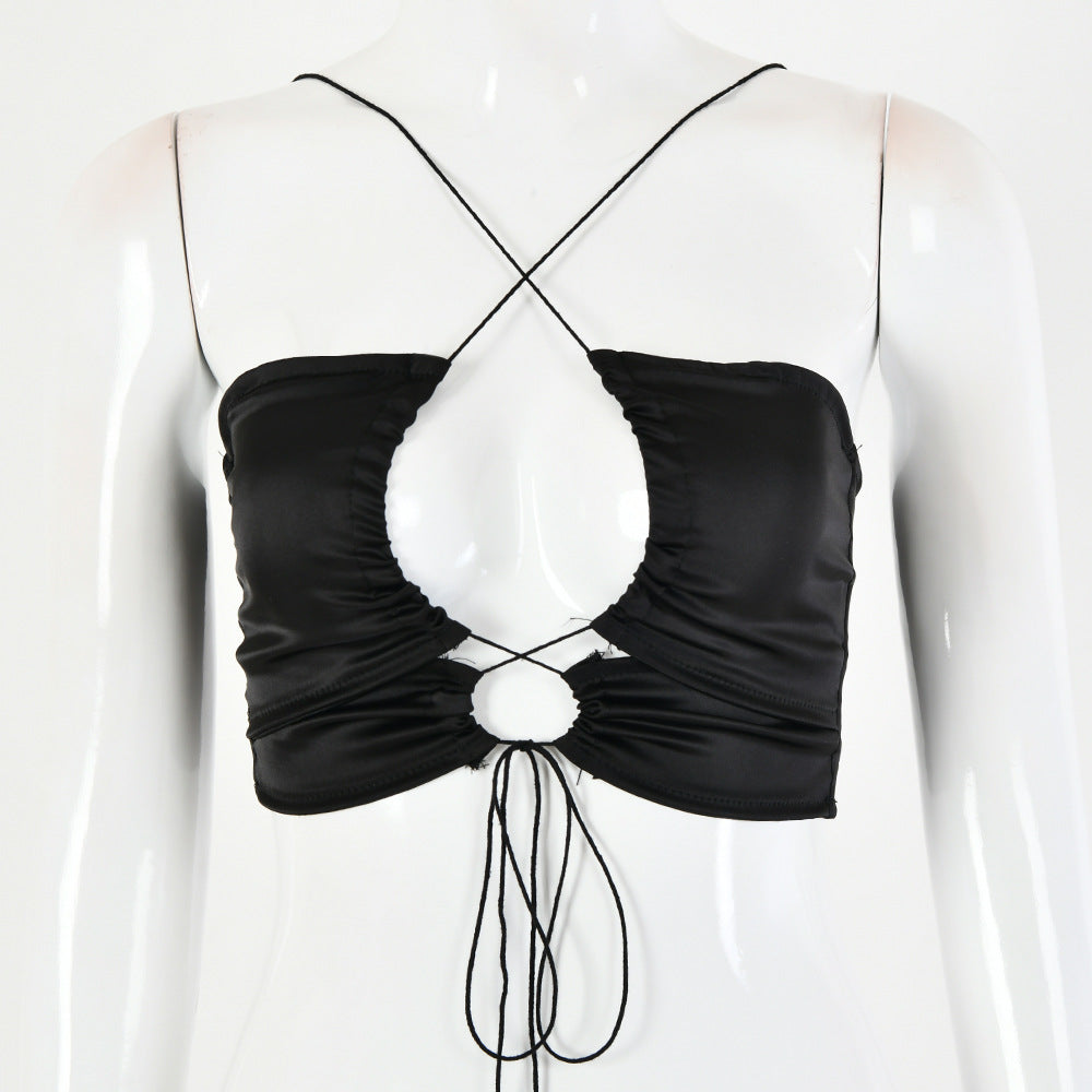 2025 Women's Sexy Strappy Cardigan & Backless Summer Top - Trendy Sleeveless Open Front Cover Up for Beach, Party & Night Out