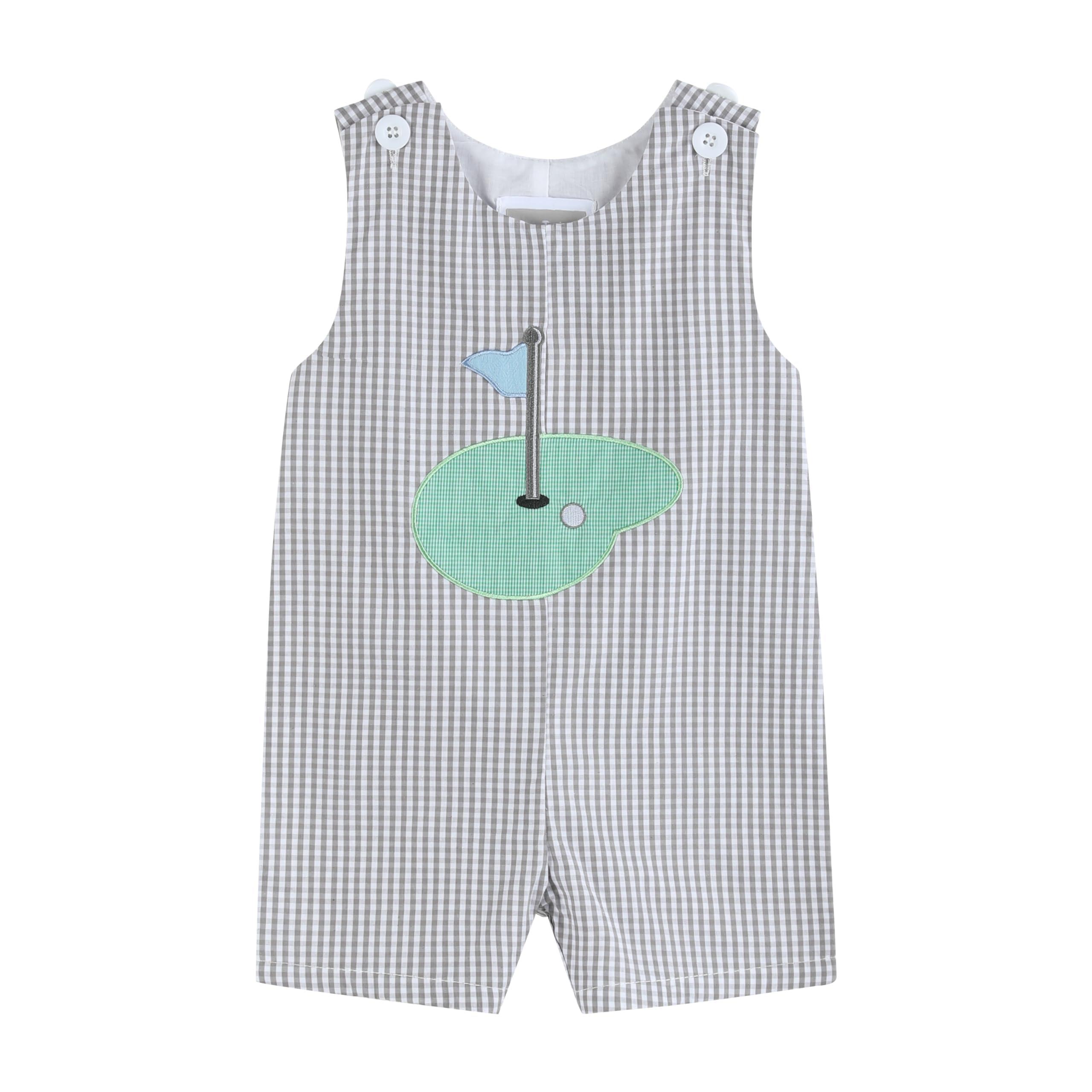 Boys Baby and Toddler Applique Shortall Overalls Romper - Cute Denim Jumpsuit for Playtime & Photo Shoots