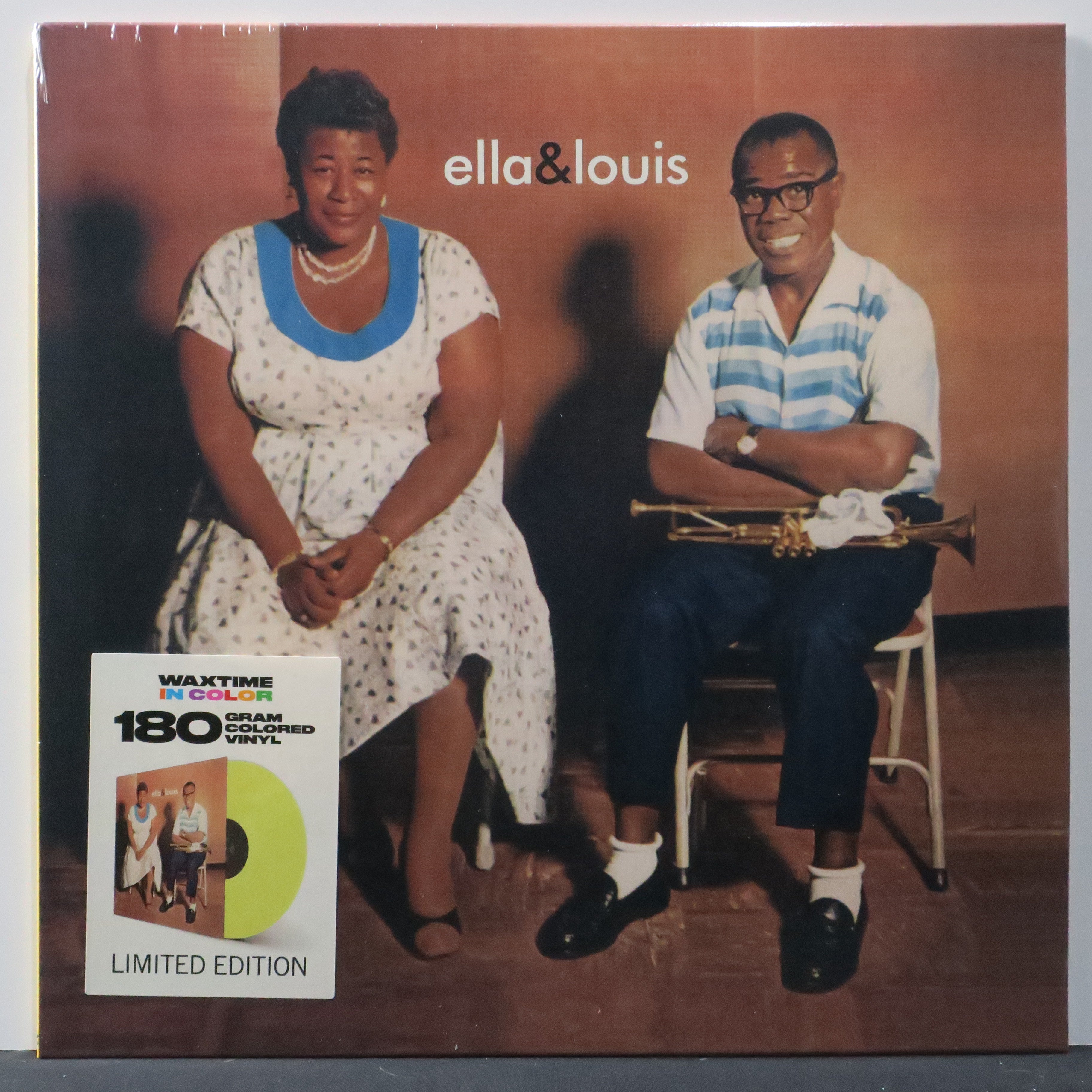 Ella Fitzgerald & Louis Armstrong 'Ella And Louis' 180g Yellow Vinyl LP Record - Jazz Music Collectible for Audiophiles & Vintage Music Lovers - Perfect for Home Listening & Gift Giving