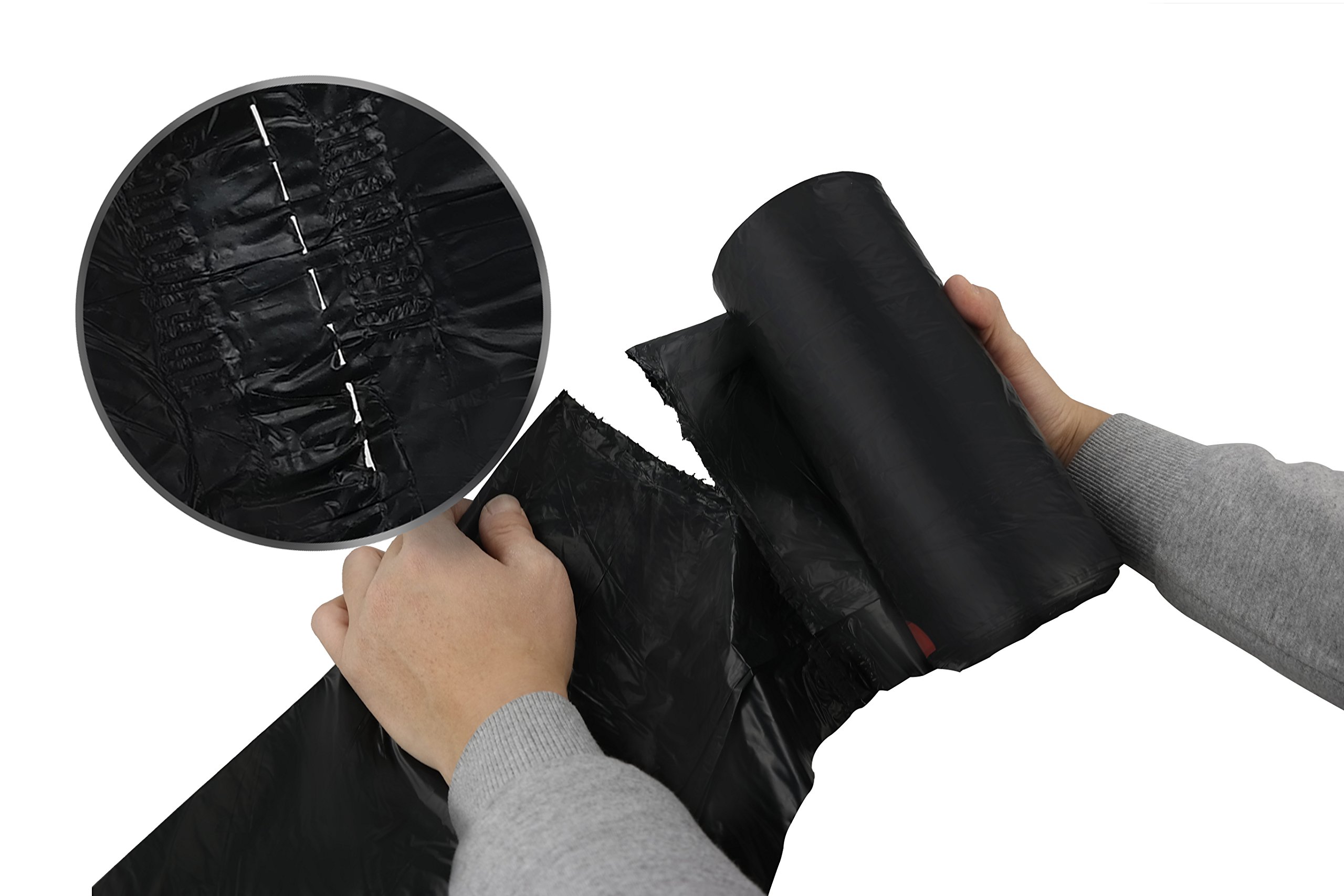 Begale 13 Gallon Drawstring Trash Bags - 110 Count Heavy Duty Kitchen Garbage Bags, Black | Perfect for Home, Office & Outdoor Waste Disposal