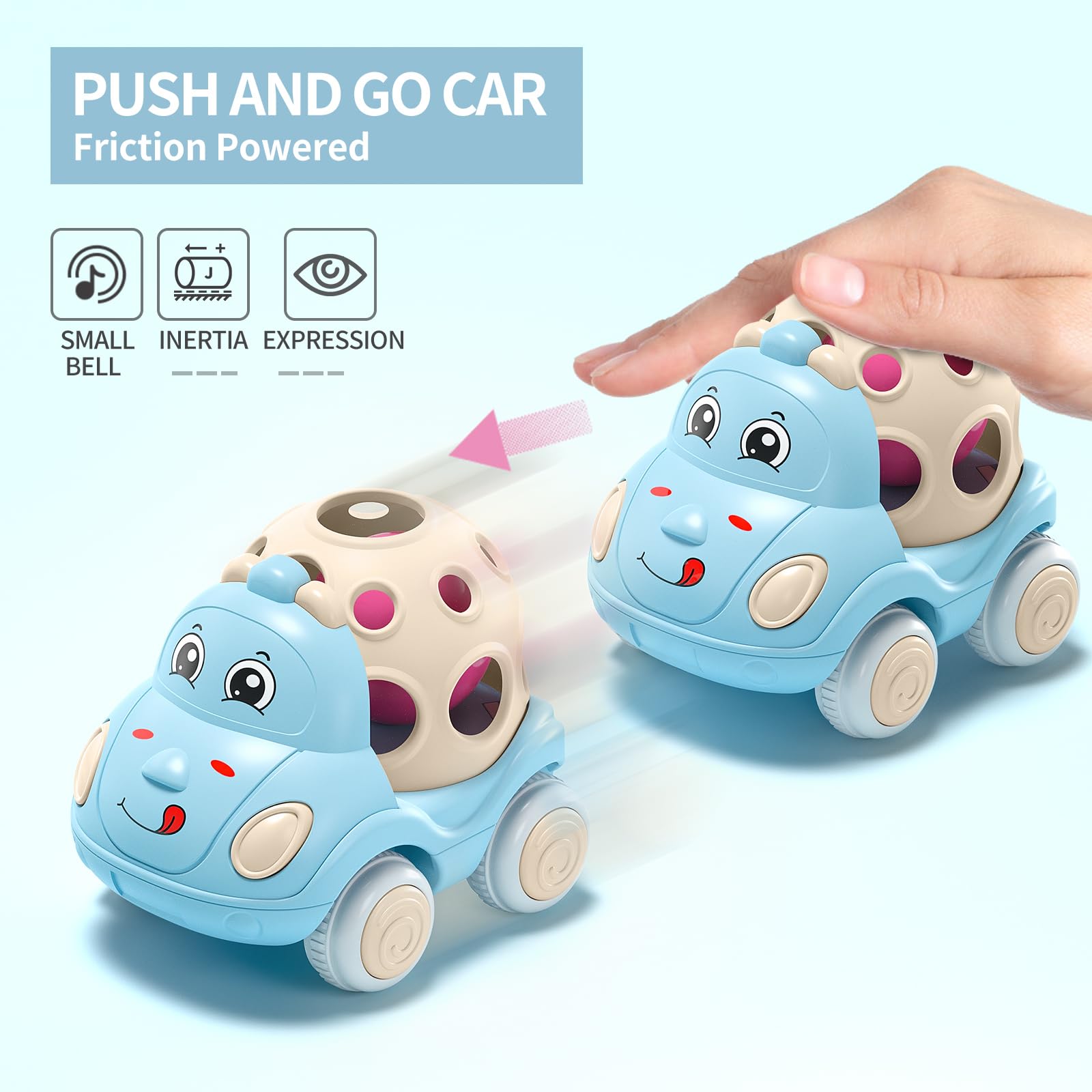 **Best Baby Girl Toys & Gifts – Push & Go Rattle Toy Car for Toddlers – Pink Car Truck for Easter, Birthday & Special Occasions – Perfect for Playtime & Early Learning**