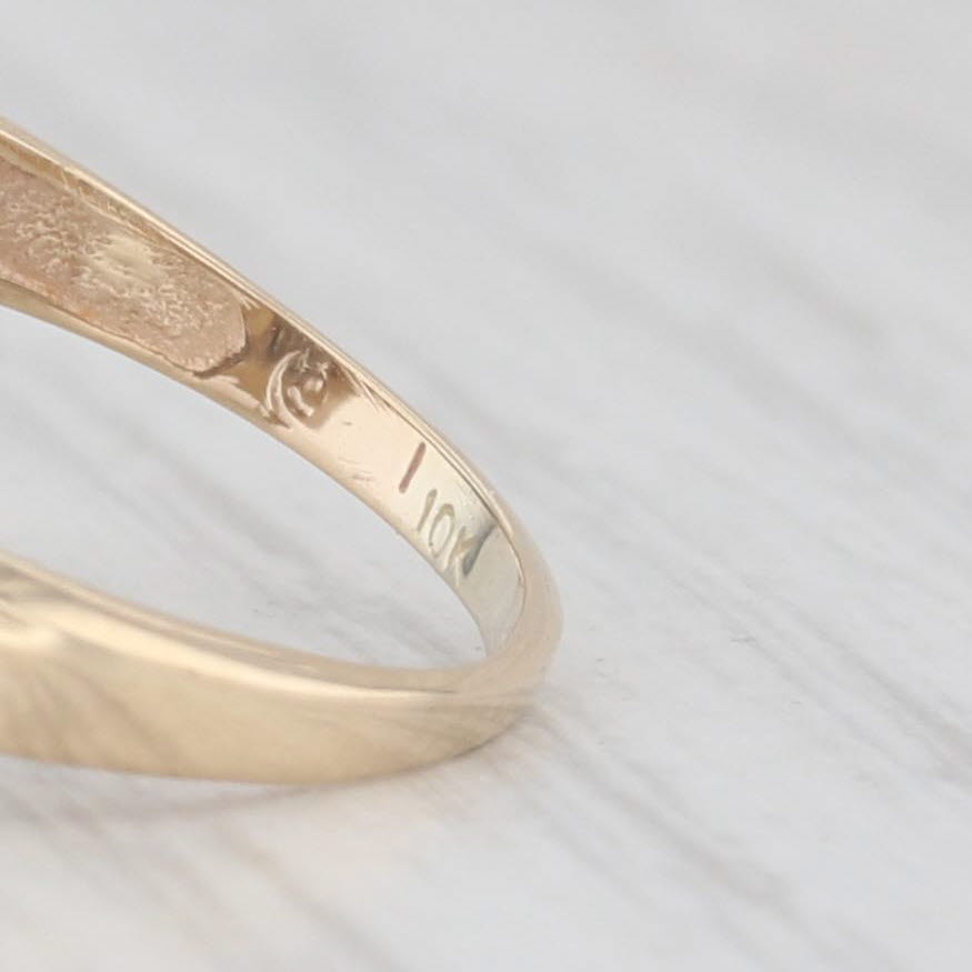 0.23ctw Diamond Cluster Bypass Ring in 10k Yellow Gold - Size 5.75 | Elegant Wedding Band, Anniversary Gift, or Everyday Luxury Jewelry for Women