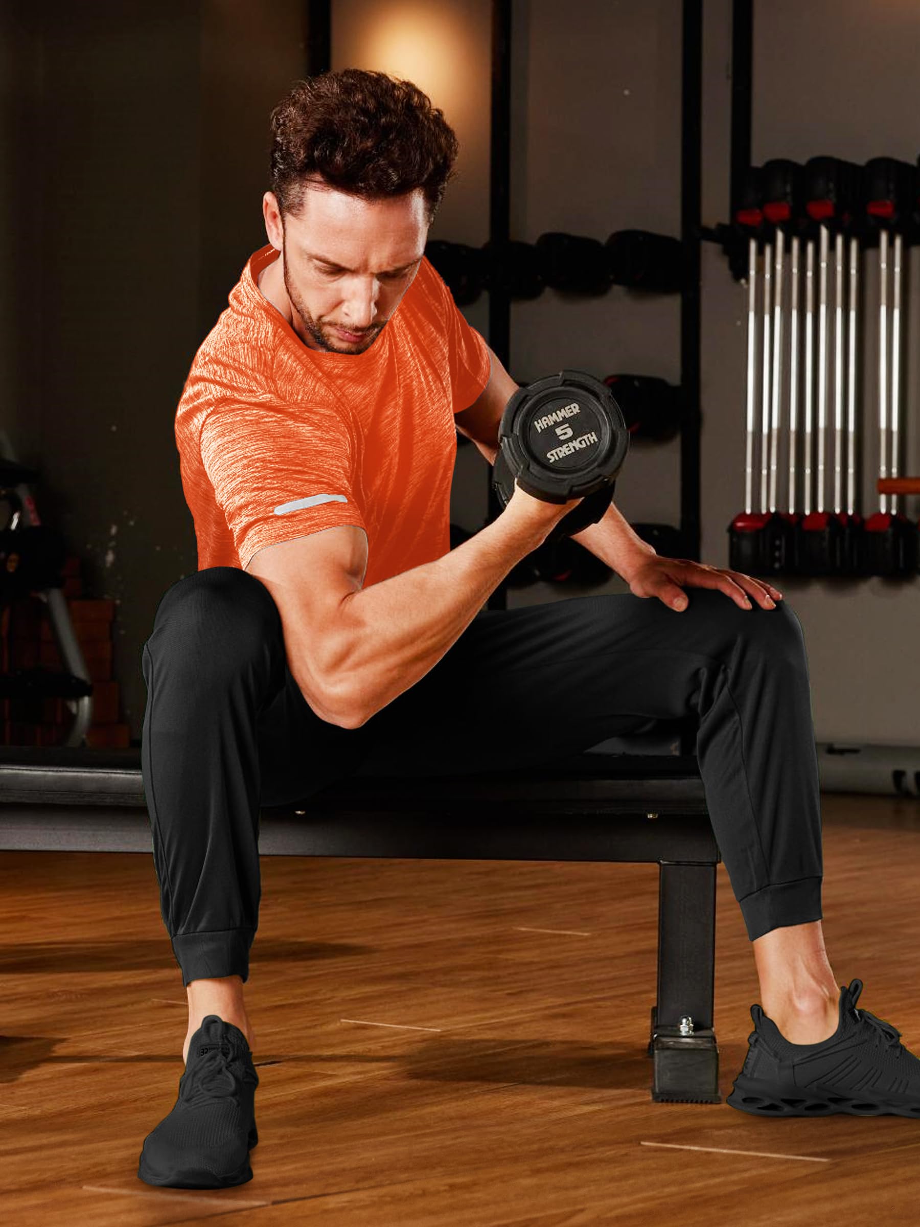 TACVASEN Men's Workout Shirts - Short Sleeve Athletic Dry Fit T-Shirts for Running, Gym & Training - Breathable Moisture Wicking Crewneck Tee - Perfect for Workouts, Jogging & Outdoor Activities