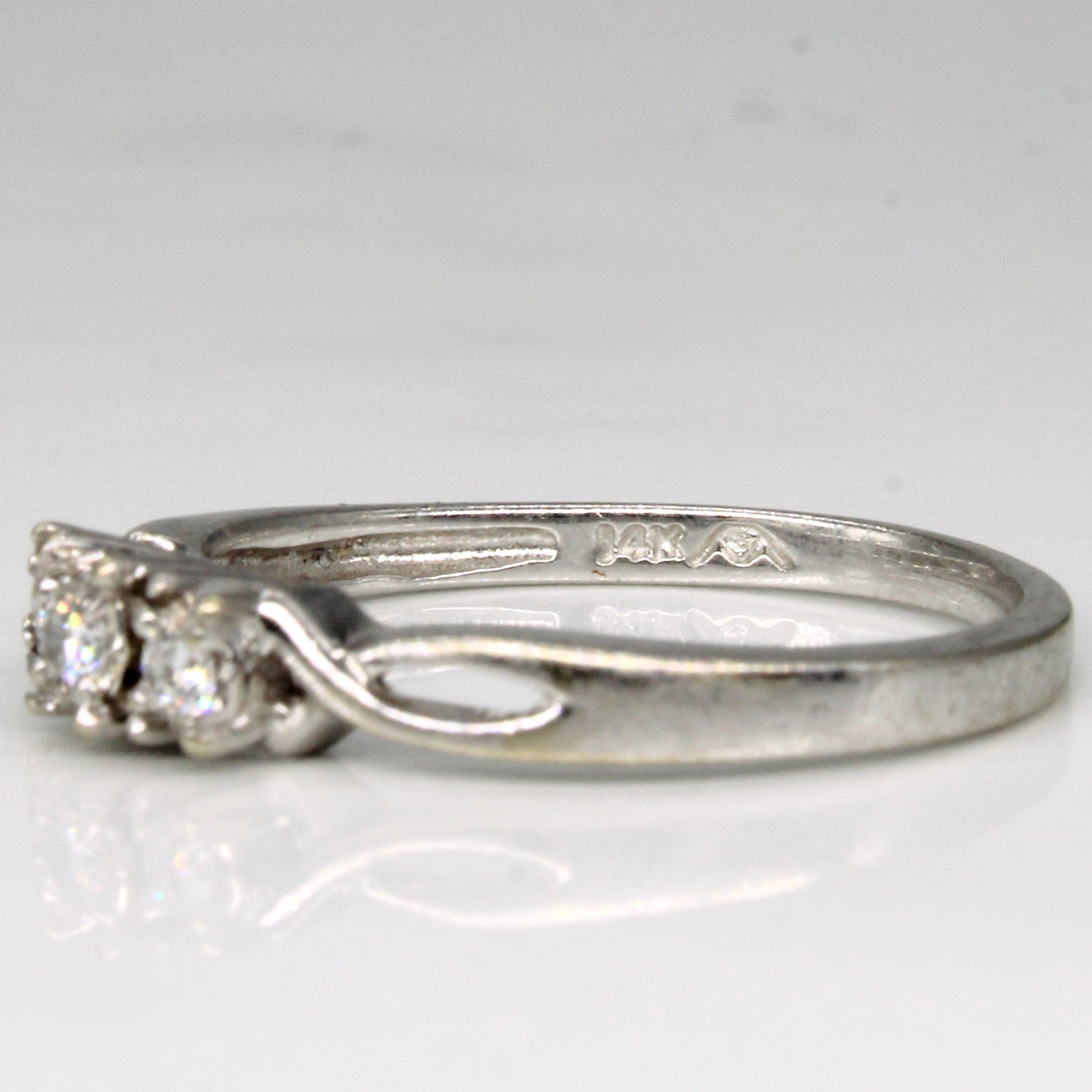 0.11ctw Diamond Three Stone Engagement Ring - Size 7.25 | Elegant Wedding Band for Proposals, Anniversaries & Special Occasions