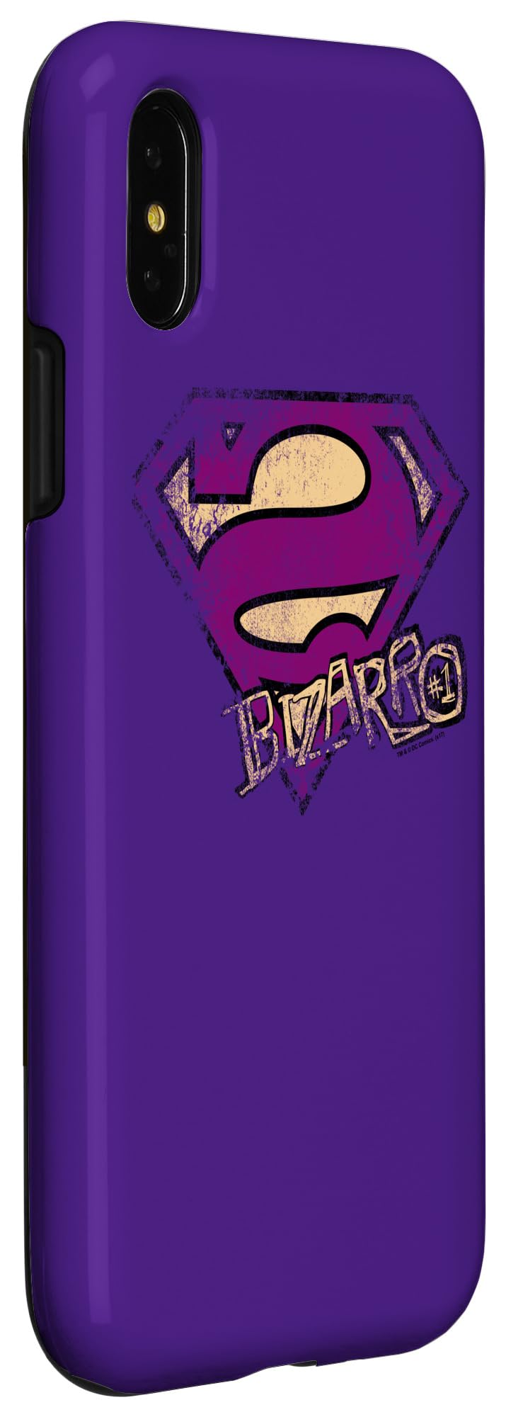 iPhone X/XS Superman Bizarro Logo Vintage Distressed Phone Case - Durable Protective Cover for Everyday Use, Superhero Fans & Comic Lovers