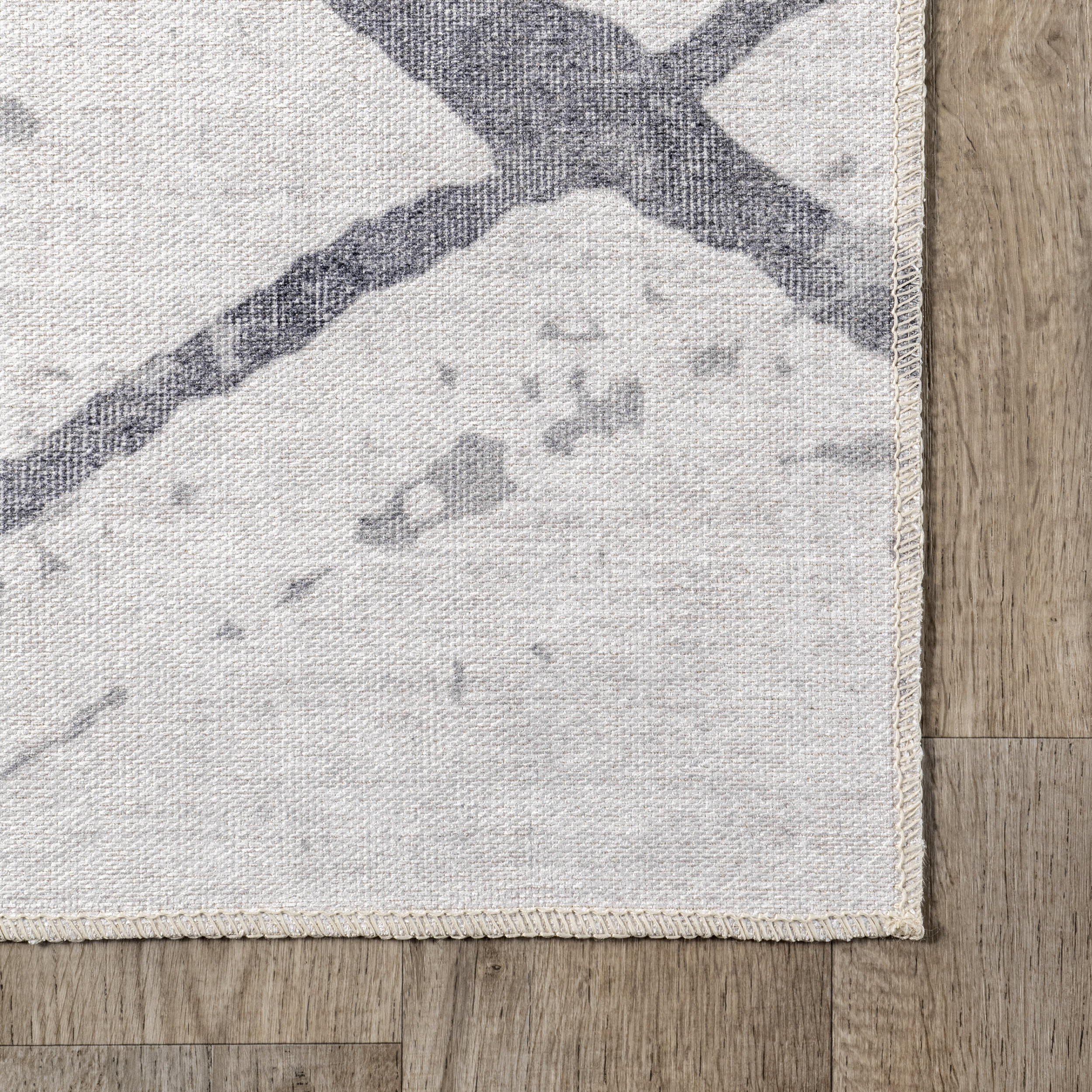Claudetta Reversible Washable Rug - Soft Non-Slip Area Rug for Living Room, Bedroom, Nursery | Beige & Blue Modern Boho Decor | Machine Washable Indoor Outdoor Rug