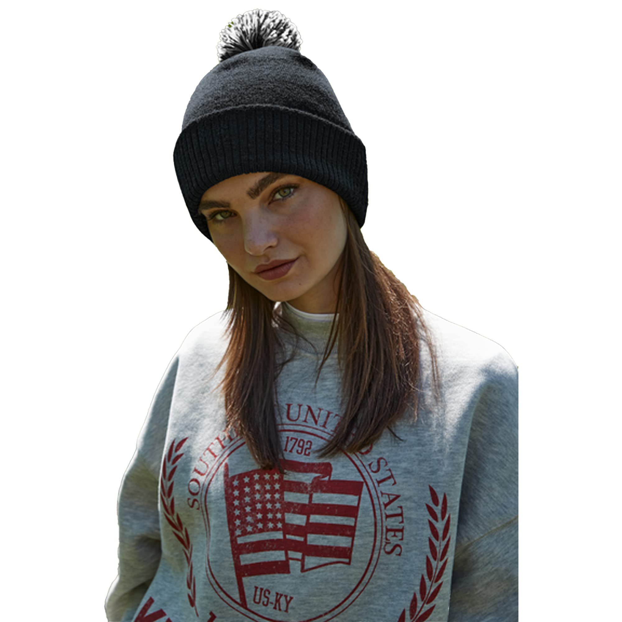 Beechfield B450R Recycled Snowstar Beanie - Eco-Friendly Winter Hat for Men & Women - Perfect for Skiing, Snowboarding & Cold Weather Activities
