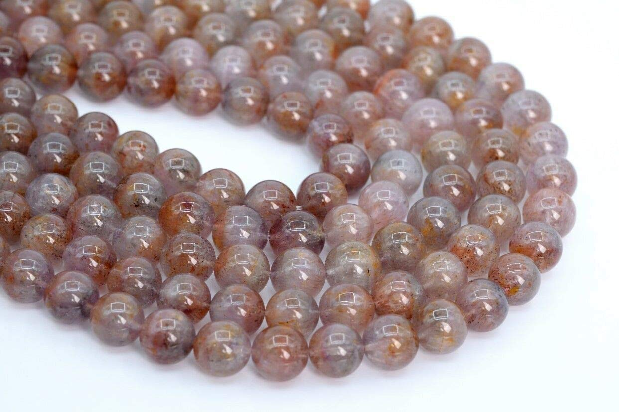 8MM Genuine Natural Auralite 23 Cacoxenite Beads - Grade A Round Loose Beads 7 Inch for Jewelry Making, DIY Crafting, Beading, Arts & Sewing | Perfect for Healing Crystals, Meditation & Spiritual Gifts by Perfect Beeds Store