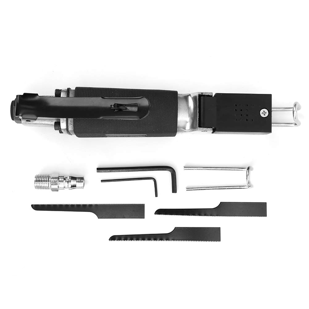 Air Reciprocating Saw - Heavy Duty Pneumatic Metal Cutting Tool with 3PC Saw Blades for Aluminum Sheet Metal | Ideal for HVAC, Auto Repair & Metal Fabrication