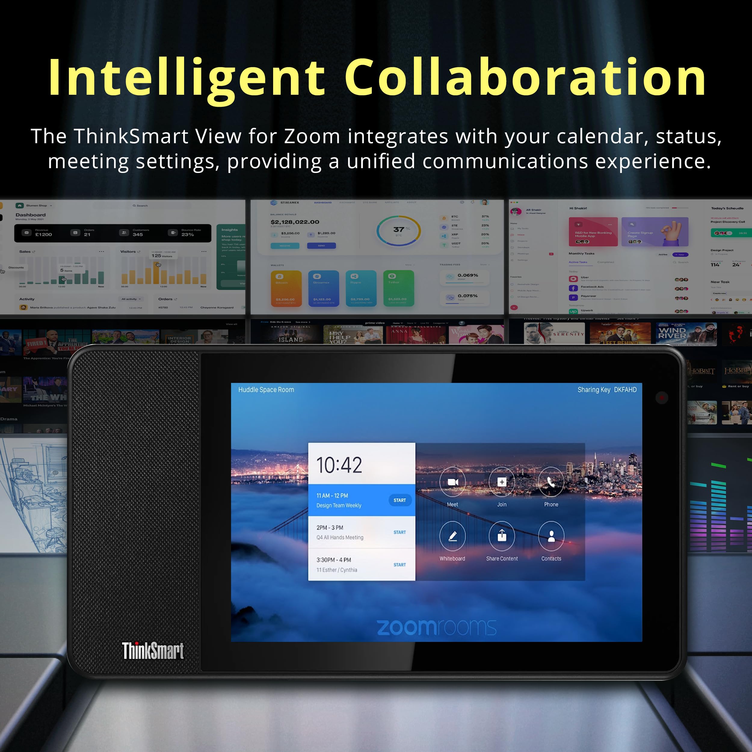 Lenovo ThinkSmart View Tablet for Zoom Rooms - 8