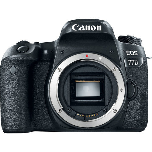 Canon EOS 77D DSLR Camera Body - 24.2MP APS-C Sensor, 45-Point AF, Dual Pixel CMOS, Wi-Fi/NFC - Perfect for Travel Photography & Vlogging