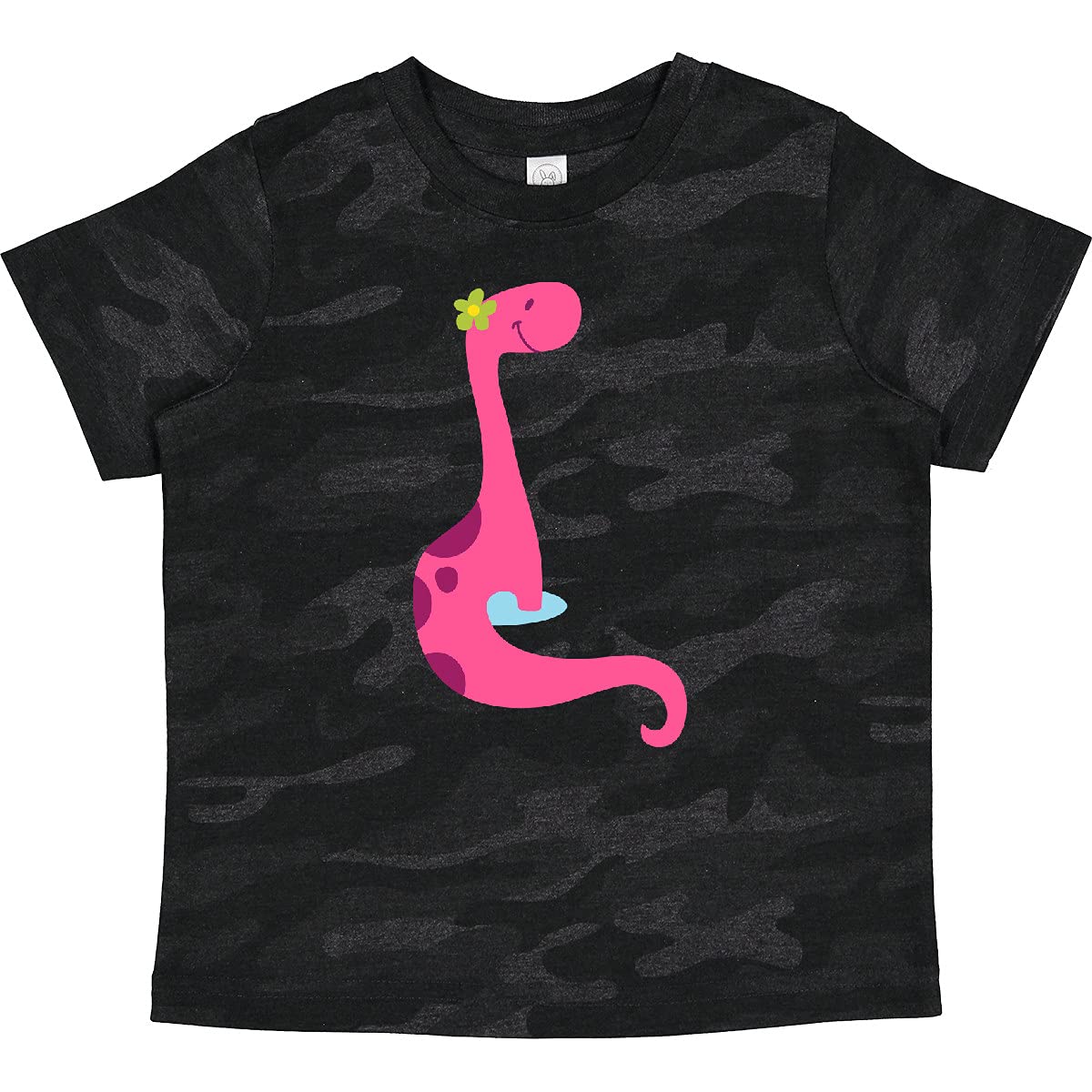 Inktastic Cute Pink Dinosaur Toddler T-Shirt - Soft Cotton Dino Graphic Tee for Kids, Girls & Boys - Perfect for Playdates, Birthday Gifts & Everyday Wear