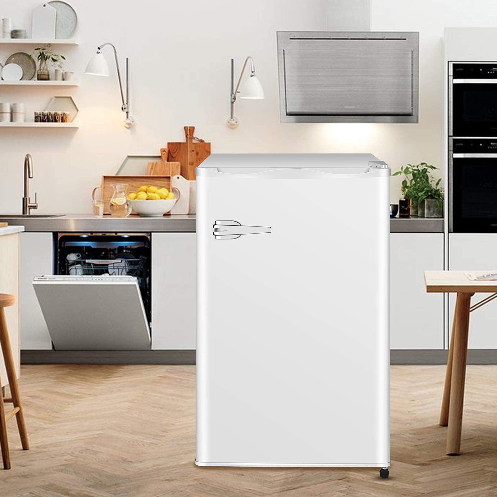 Antarctic Star 2.3 cu.ft Compact Upright Freezer with Removable Shelves & Adjustable Thermostat - Energy Efficient Mini Freezer for Home, Kitchen, Office, Dorm, RV - Perfect for Storing Frozen Foods, Ice Cream & Meal Prep (White)