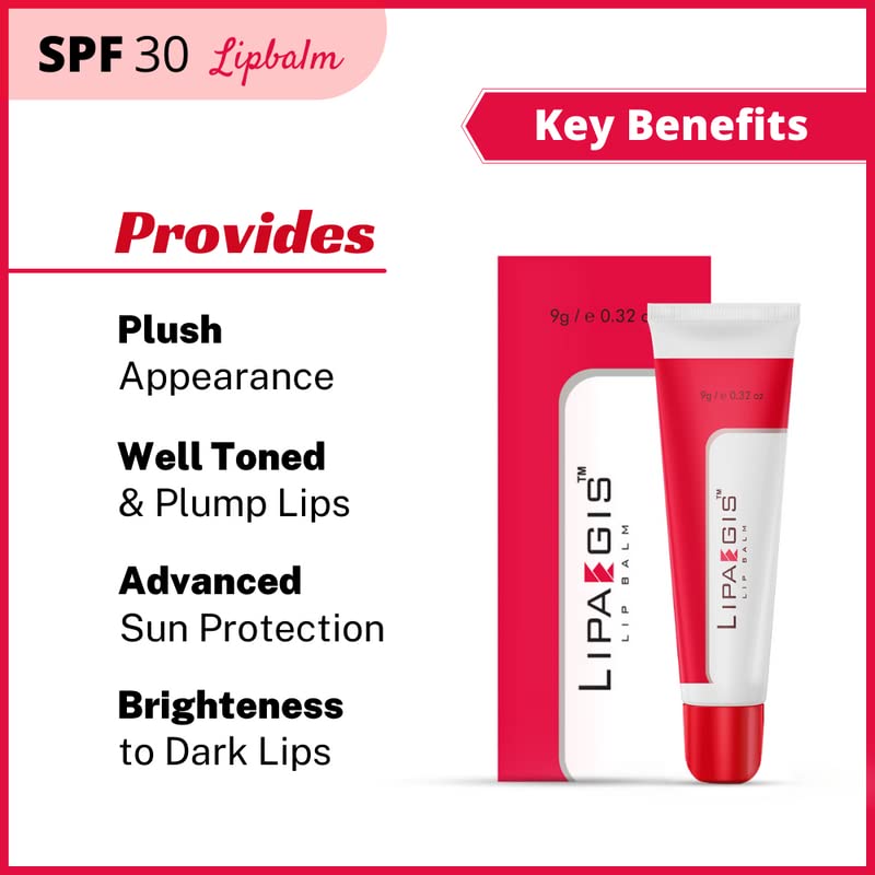 LIPAEGIS SPF 30 Lip Balm for Dry Cracked Lips - Dark to Light Pigmentation Care with Rose Oil, Vitamin E & Shea Butter | Moisturizing Treatment for Sun Damaged Lips | Perfect for Outdoor Activities, Hiking & Daily UV Protection