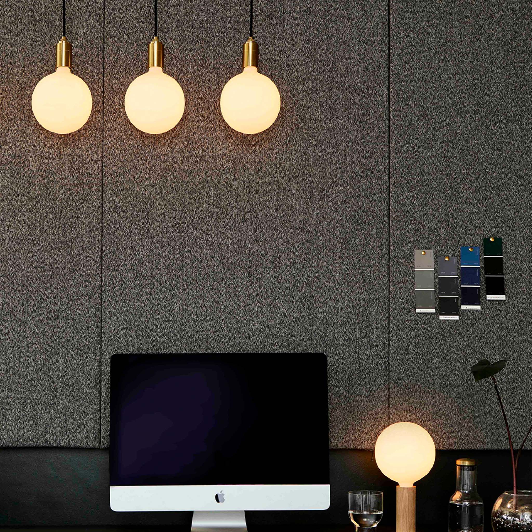 Linear Triple Pendant in Brass + Sphere IV - Elegant Brass Ceiling Light Fixture for Dining Room, Bedroom & Living Room Decor
