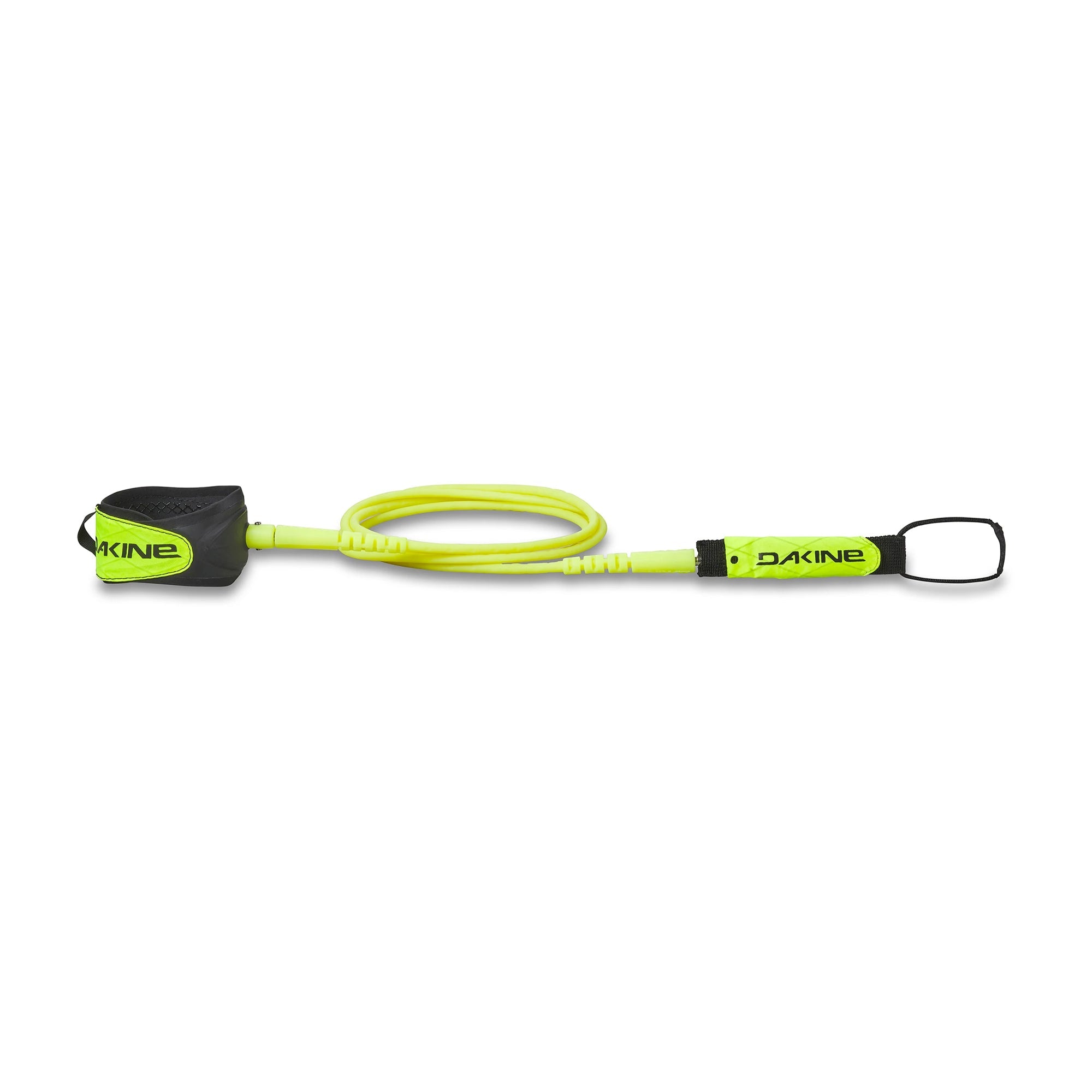 Dakine Kaimana Pro Competition Surfboard Leash 6ft x 3/16 Inch - High Performance Lime Green Surf Leash for Pro Surfers - Perfect for Big Waves and Competitive Surfing