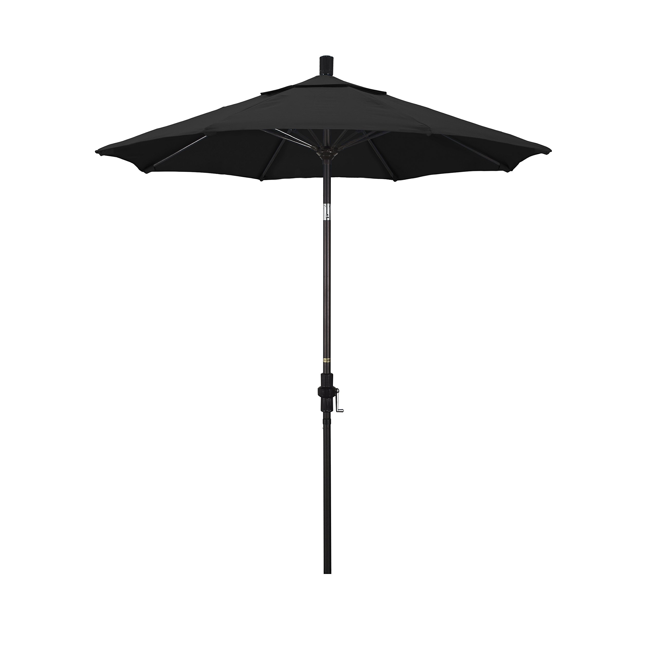 7.5' Black Market Umbrella with Crank & Tilt - Patio & Garden Use