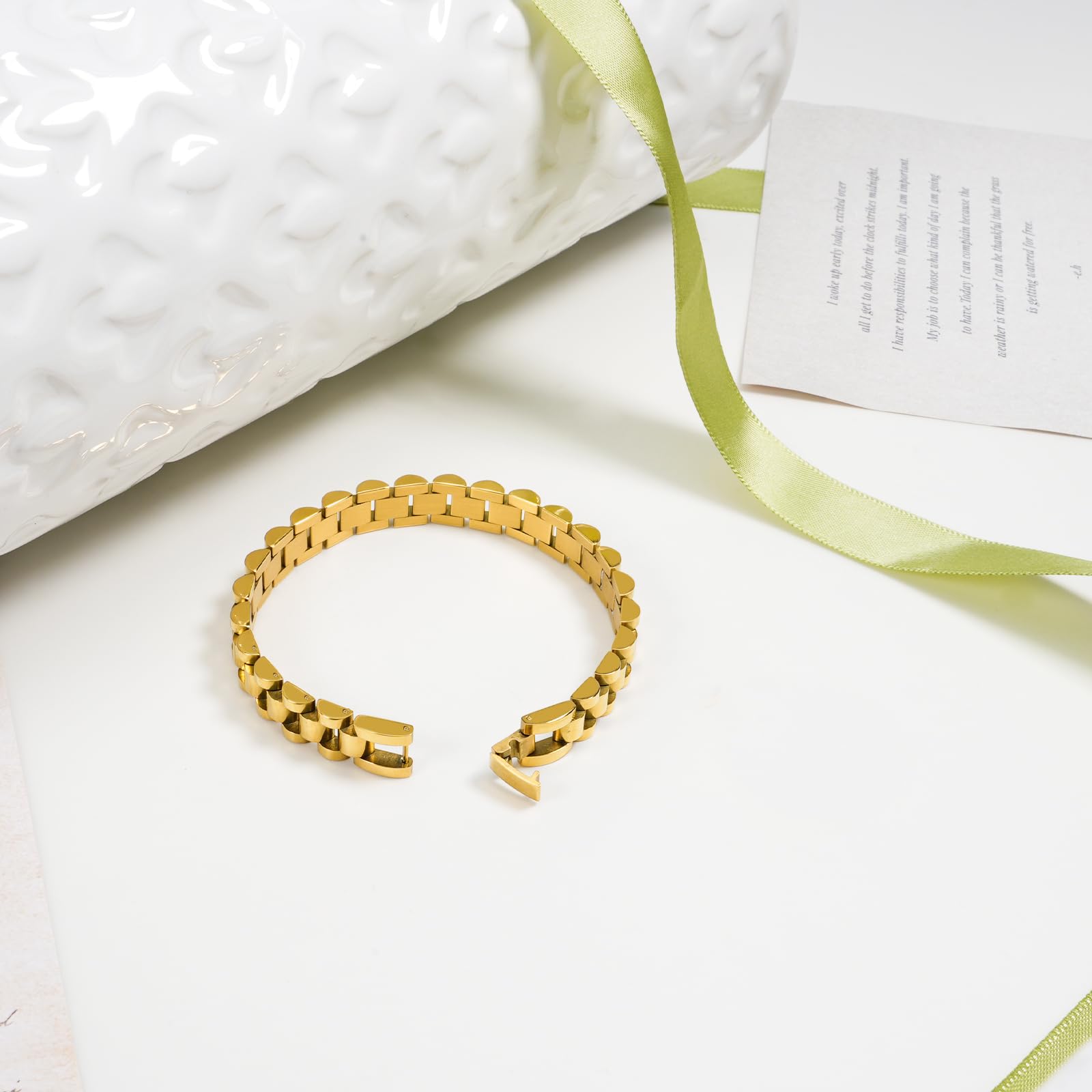 Yowivon Adjustable Gold Bangles for Women - Open Cuff Bracelet Set, Minimalist Chunky Statement Jewelry | Perfect for Parties, Weddings & Everyday Fashion Accessories | Great Gift Idea for Her