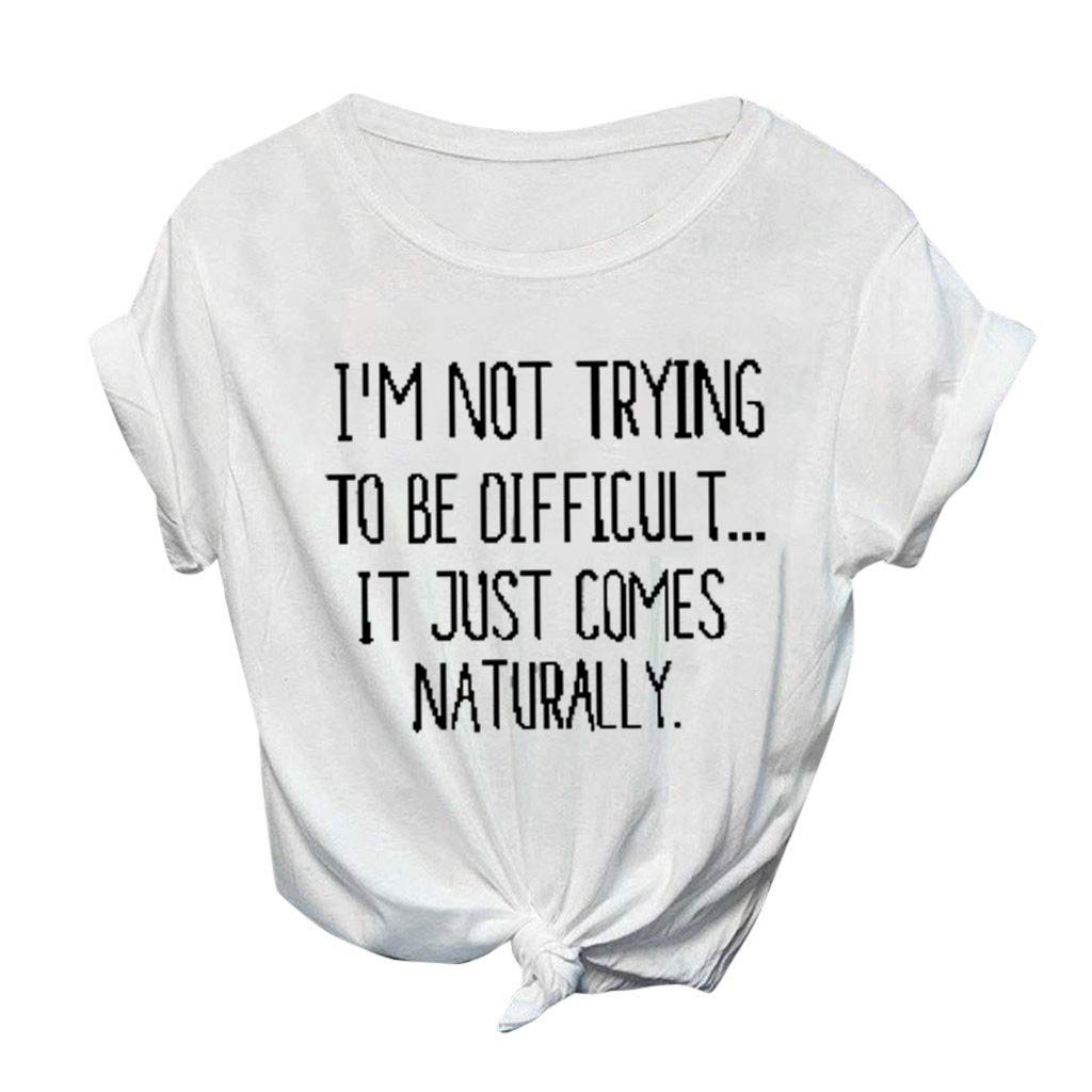 Melupa Plus Size Graphic Tees for Women - Comfortable Round Neck Funny Letter Printed Casual T-Shirts - Loose Fit Short Sleeve Summer Tops for Everyday Wear, Outings & Relaxation