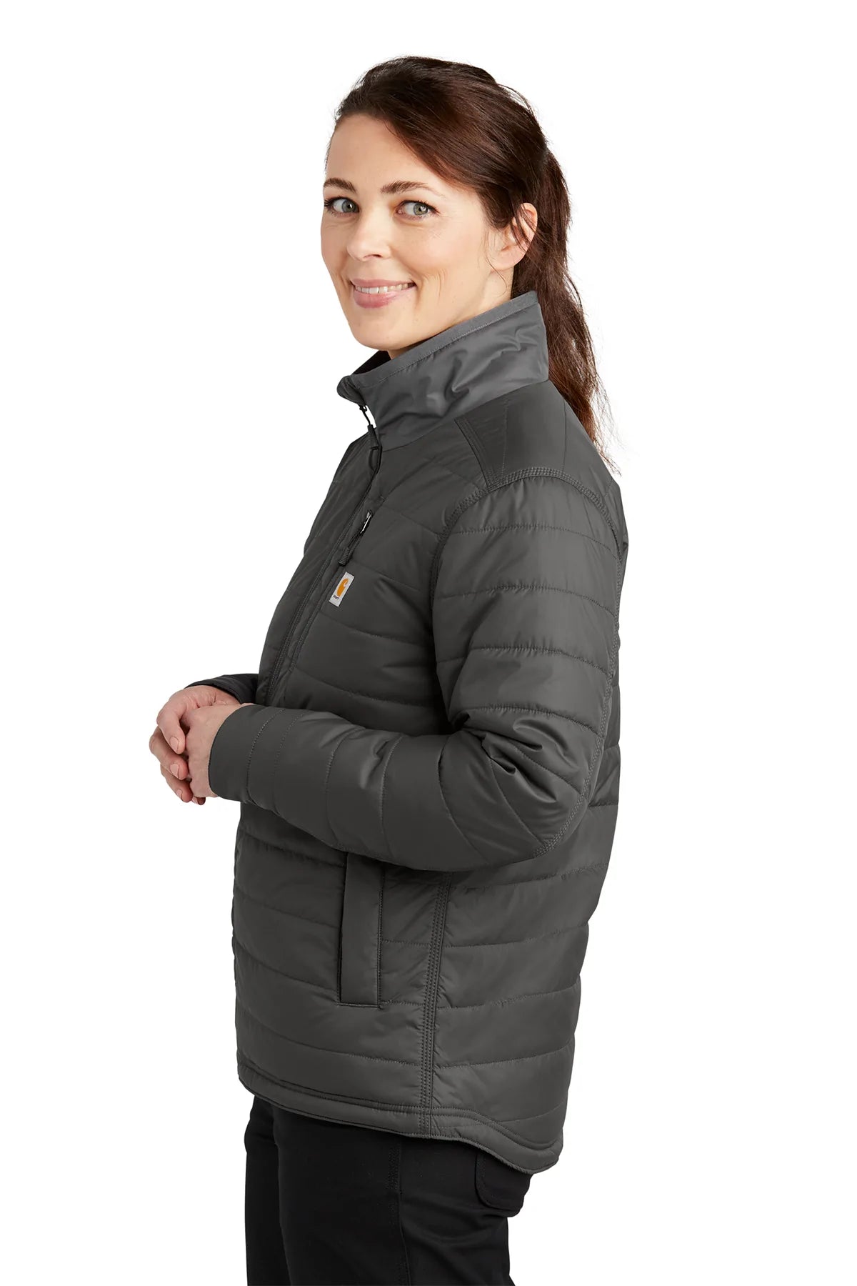 Carhartt Women's Gilliam Branded Jacket - Shadow Grey | Durable Workwear for Outdoor Activities & Construction Sites