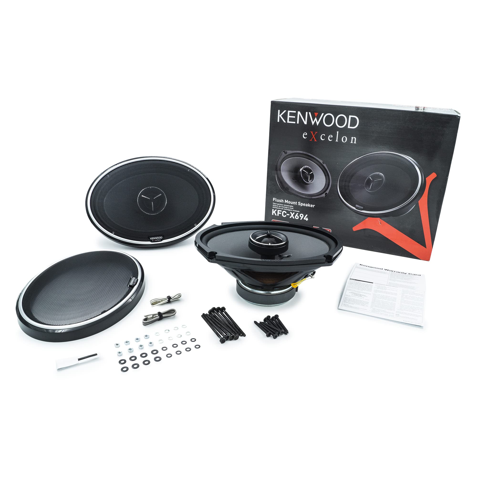 KENWOOD Excelon KFC-X694 6x9-Inch 2-Way Car Speakers - 300W Peak Power, Full Range, Shallow Mount for OEM Replacement, Ideal for Sedans, SUVs, and Trucks